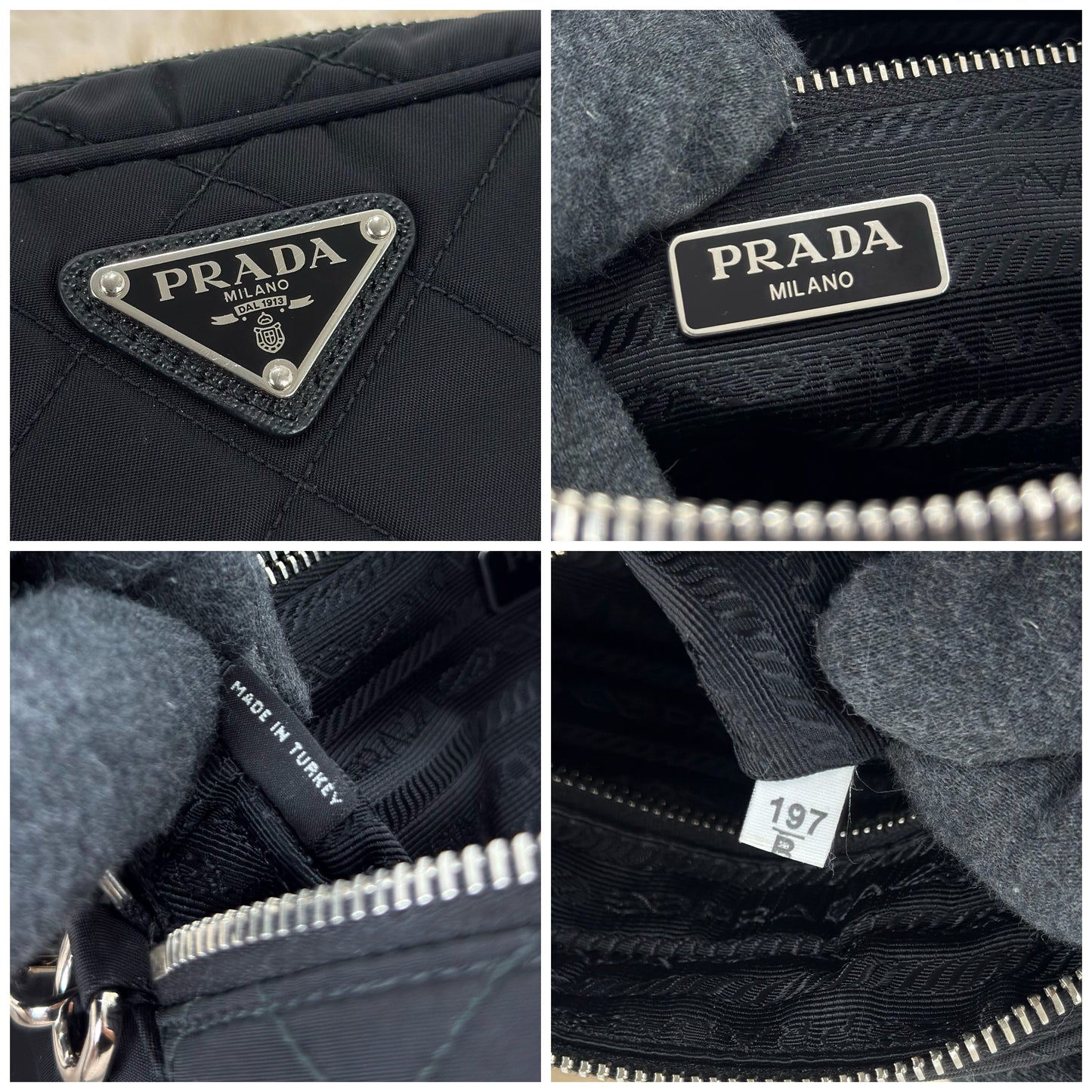 Prada Nylon Tessuto Impuntu Quilted Bandoliera