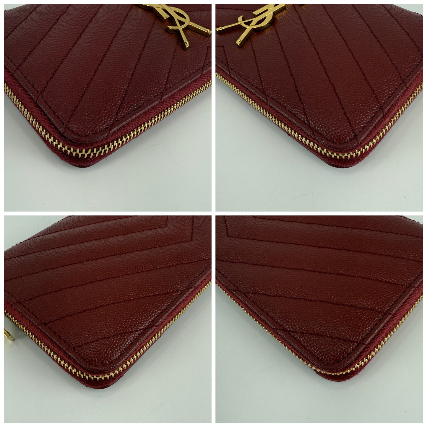 Saint Laurent Cassandre Matelassé Zip Around Wallet