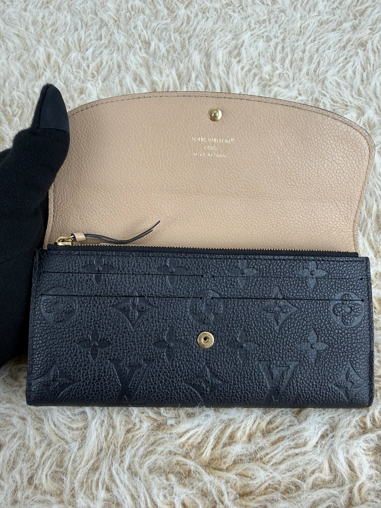 Louis Vuitton Emilie Wallet Monogram Empreinte Leather
