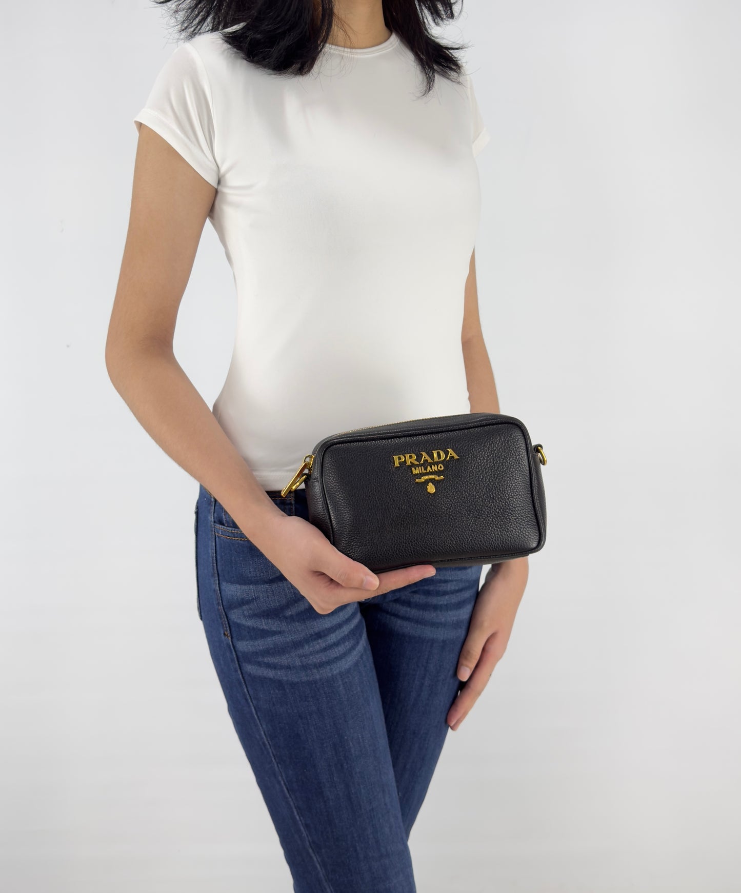 Prada Vitello Phenix Crossbody Bag Mini