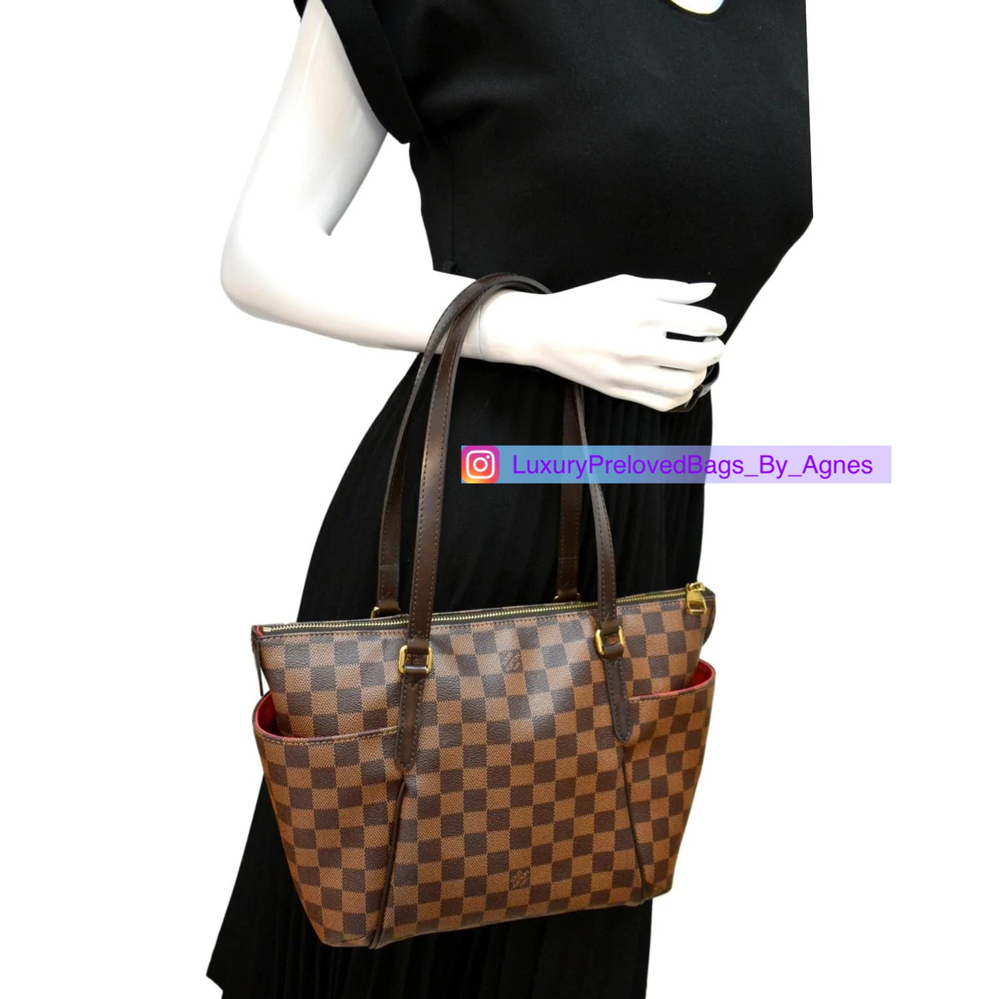 Louis Vuitton Damier Ebene Totally Pm Tote Bag