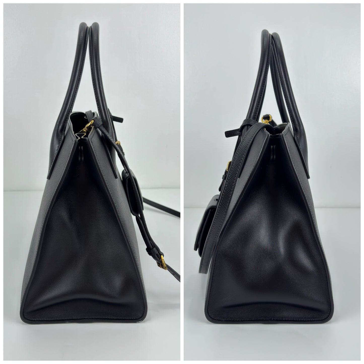 Prada Monochrome Medium Saffiano Leather Black Bag