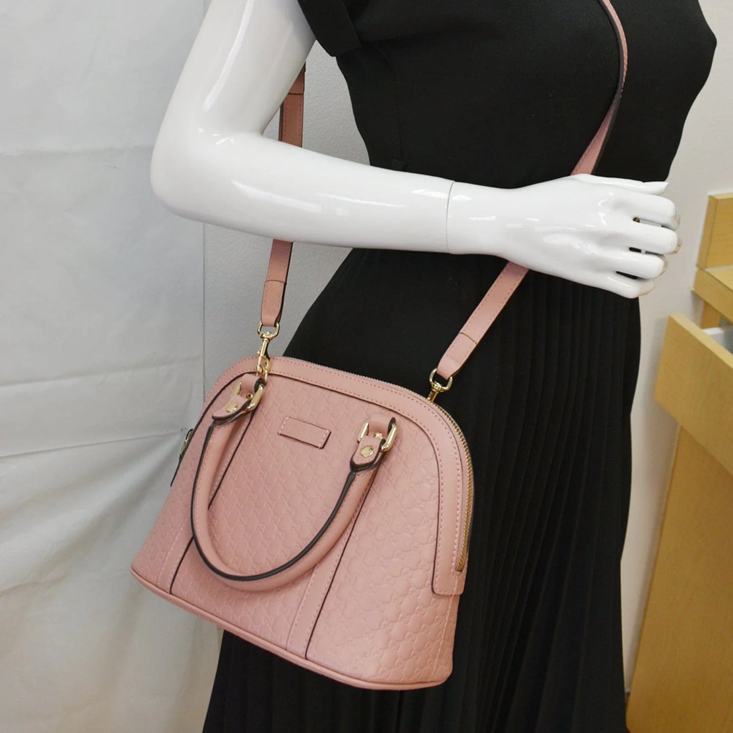 Gucci Pink Guccissima Leather Mini Dome Bag