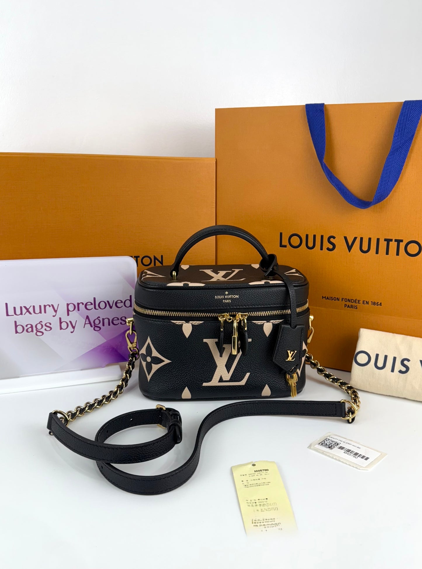 Louis Vuitton Vanity PM Bicolour Monogram Empreinte Leather