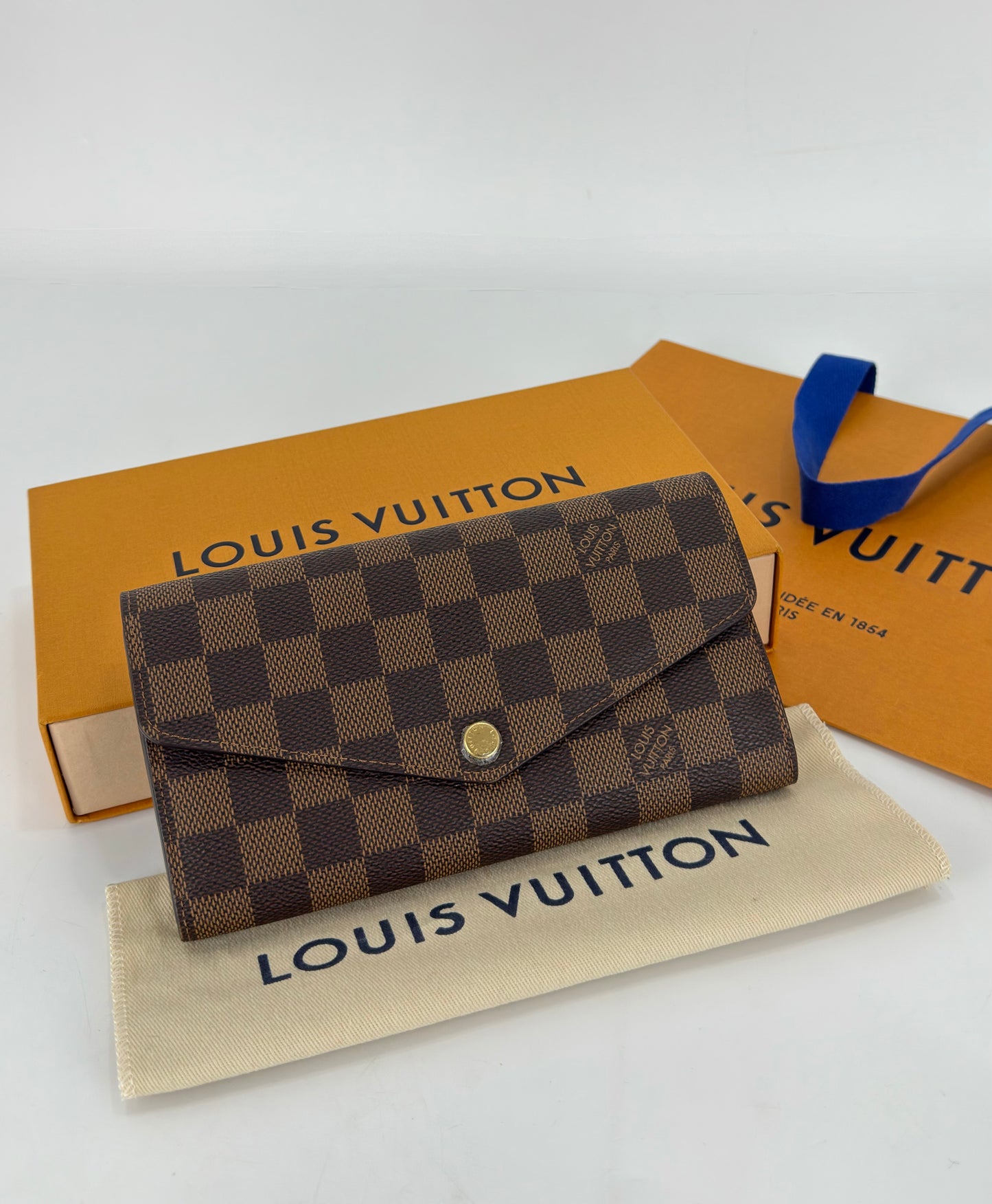 Louis Vuitton Damier Ebene Sarah Wallet