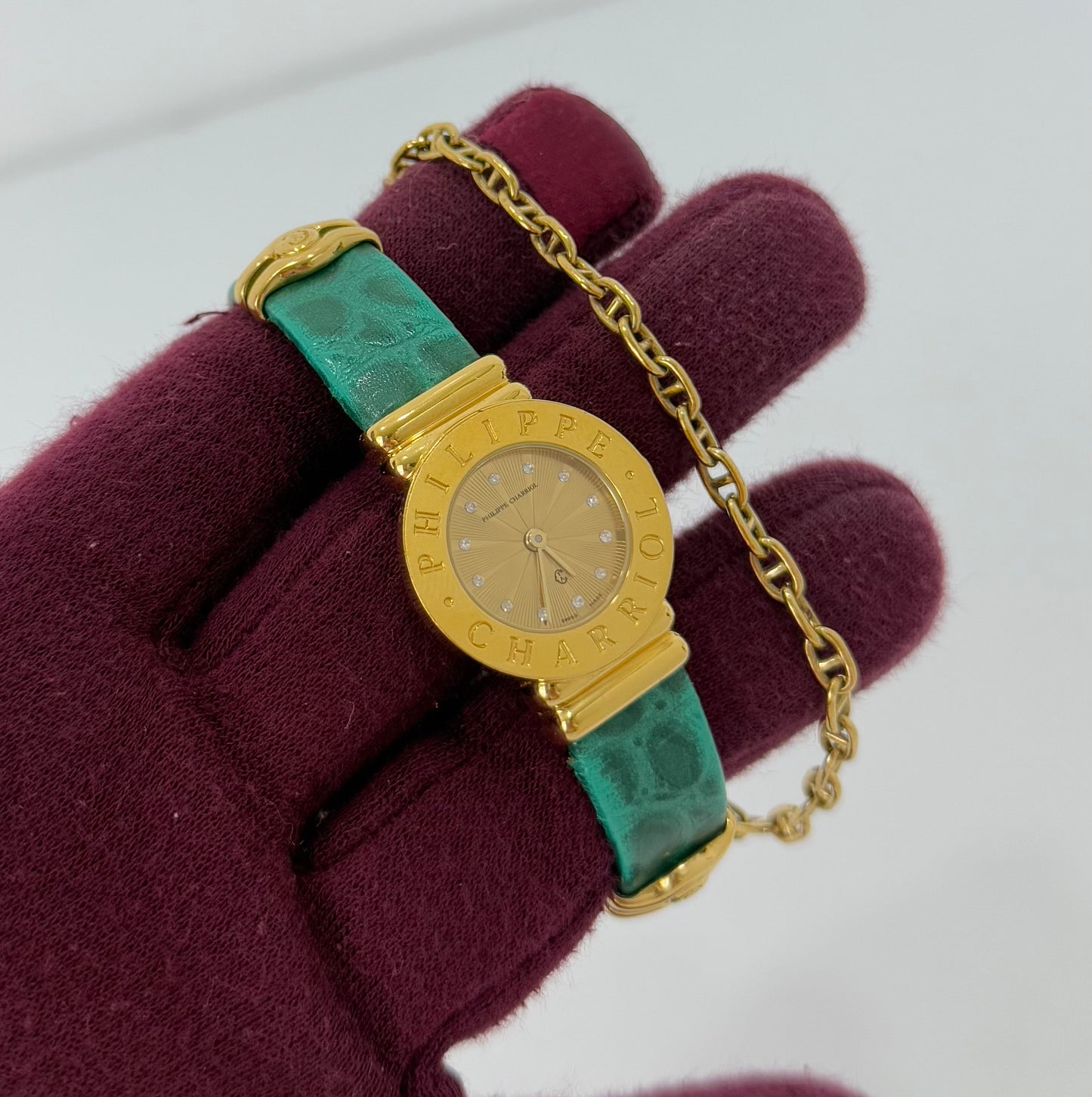 Philippe Charriol St-Tropez With Green Leather Strap