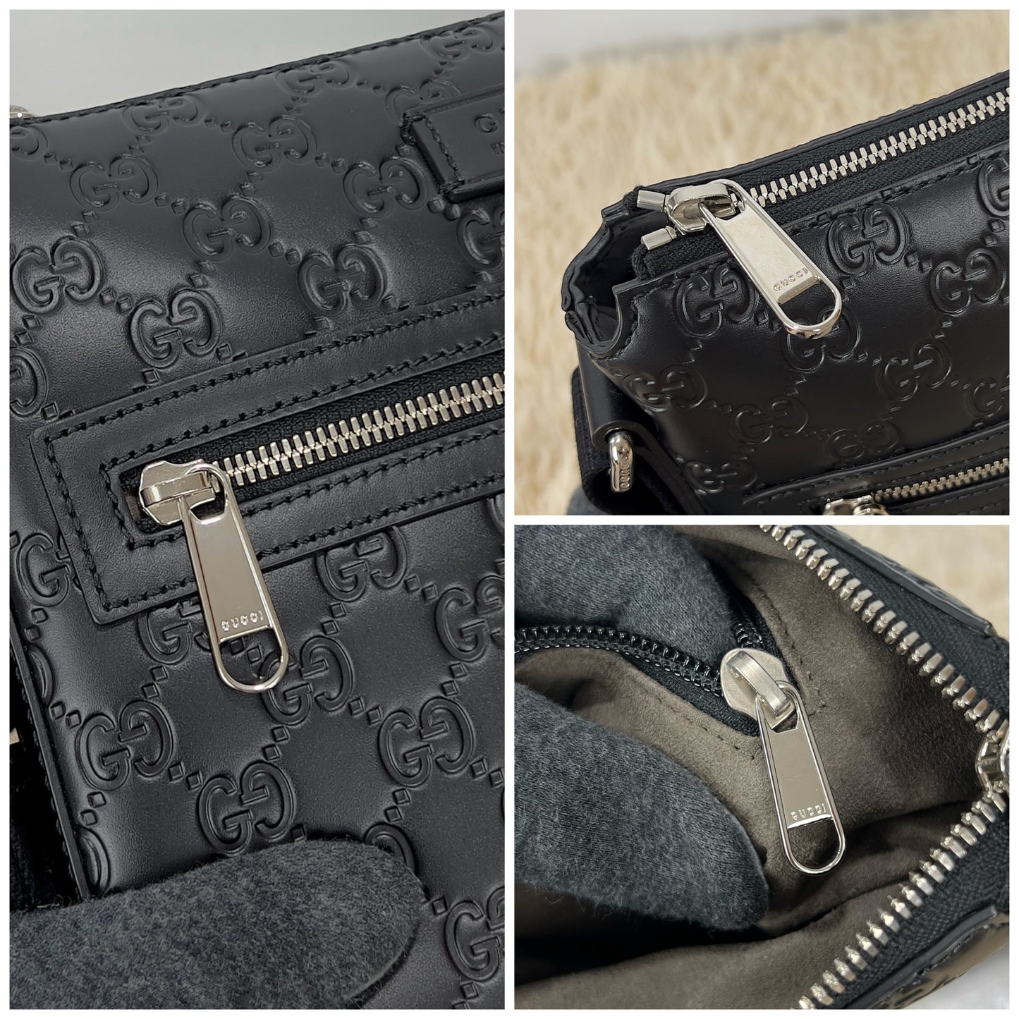 Gucci GG Signature Zip Messenger Bag