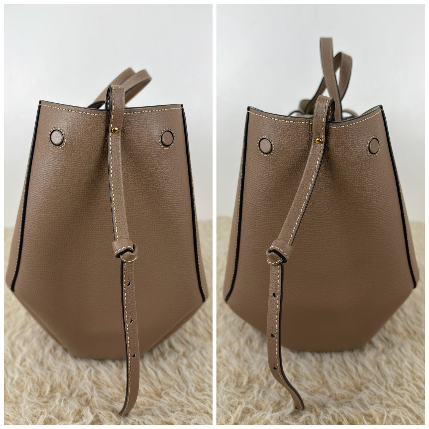 Polène Textured Calfskin Cyme Large Tote Root
