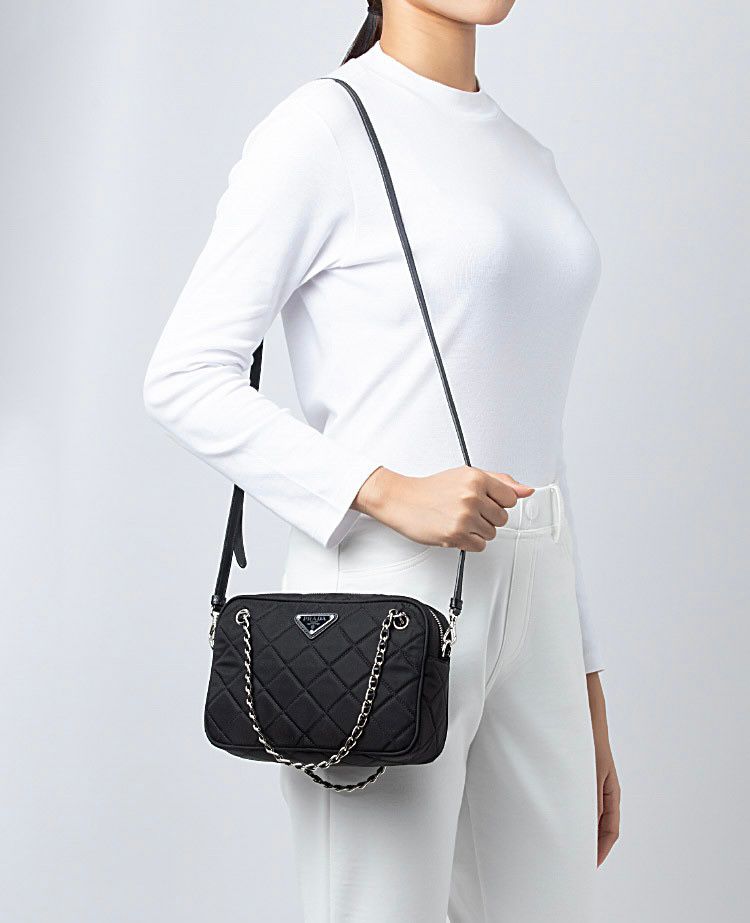 Prada Nylon Tessuto Impuntu Quilted Bandoliera