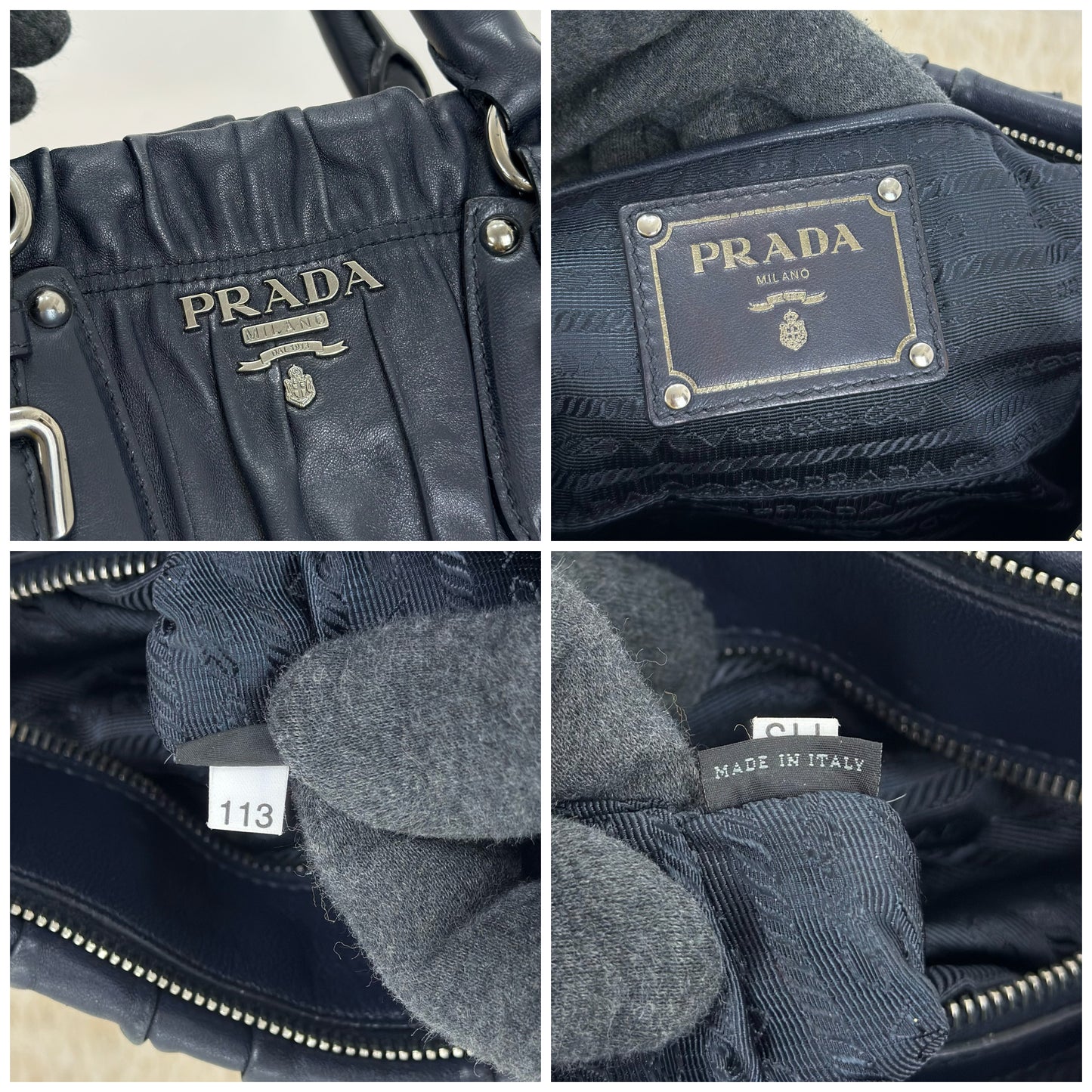 Prada Nappa Leather Gaufre Tote Bag