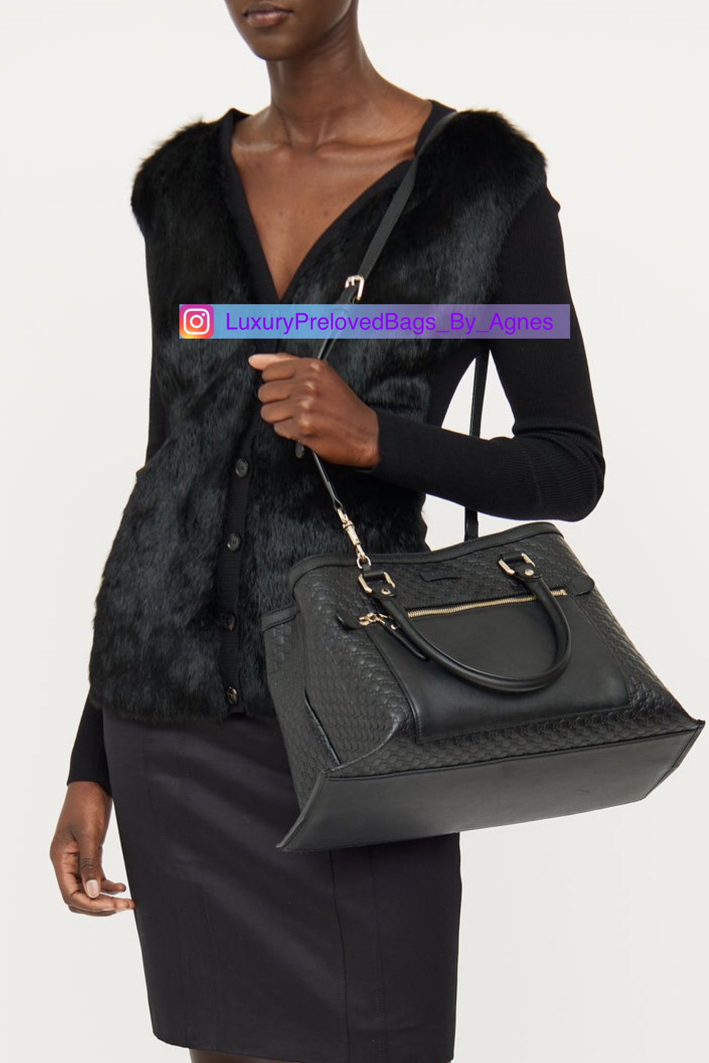 Gucci Microguccissima Leather Tote Bag
