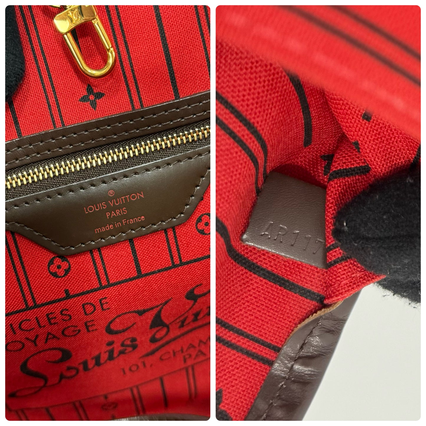 Neverful MM Damier Ebene