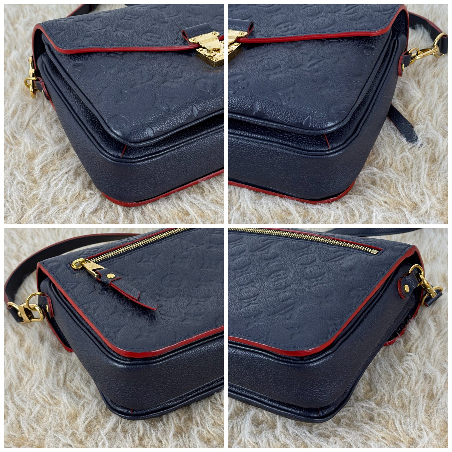 Louis Vuitton Pochette Métis In Marine Rouge
Monogram Empreinte