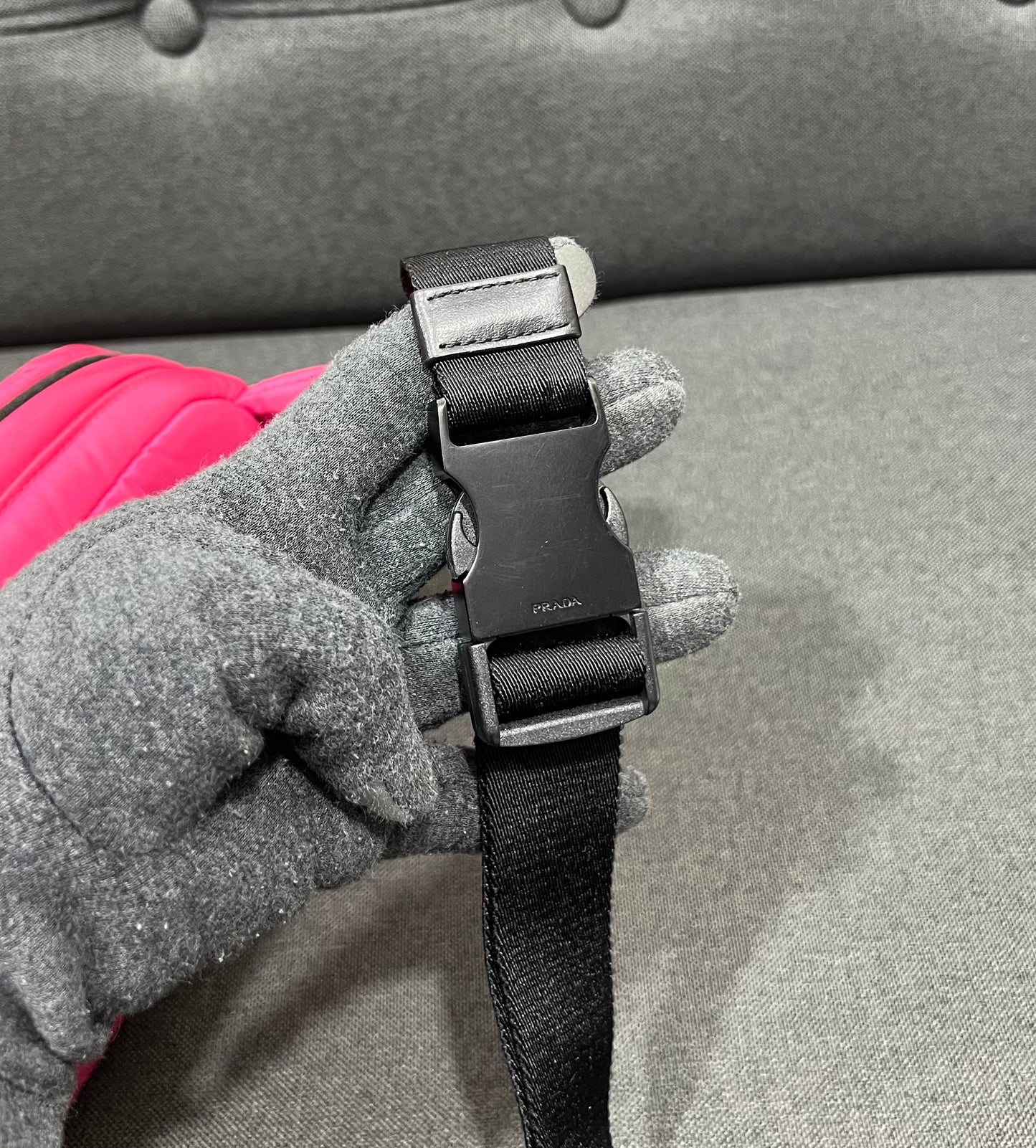 Prada Tessuto Nylon Soft Belt Bag Pink