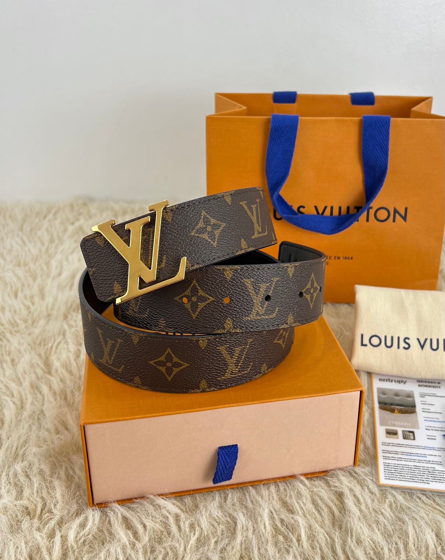 Louis Vuitton Monogram Canvas LV Initiales Reversible Belt 95/38