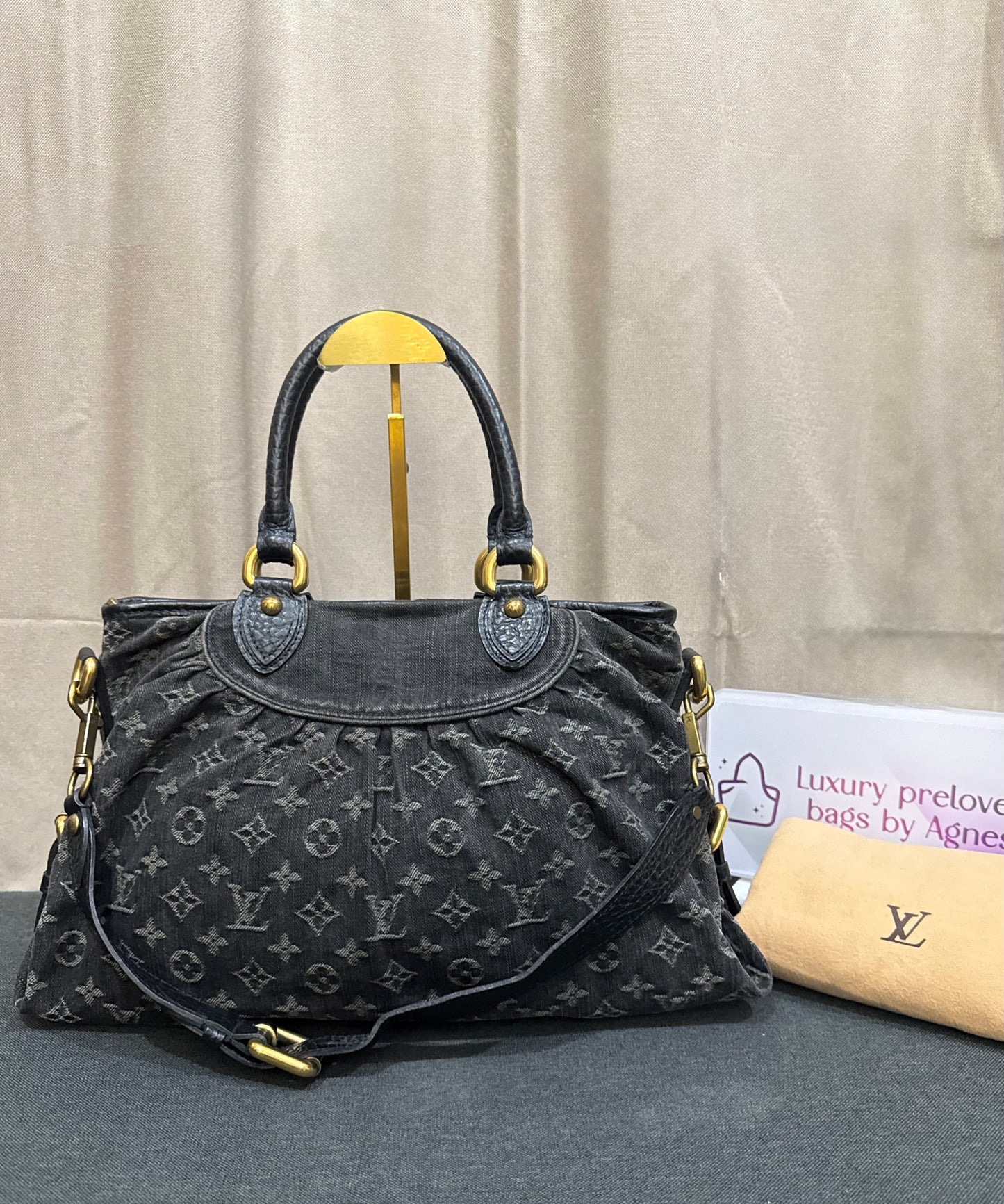 Louis Vuitton Monogram Denim Neo Cabby MM Handbag