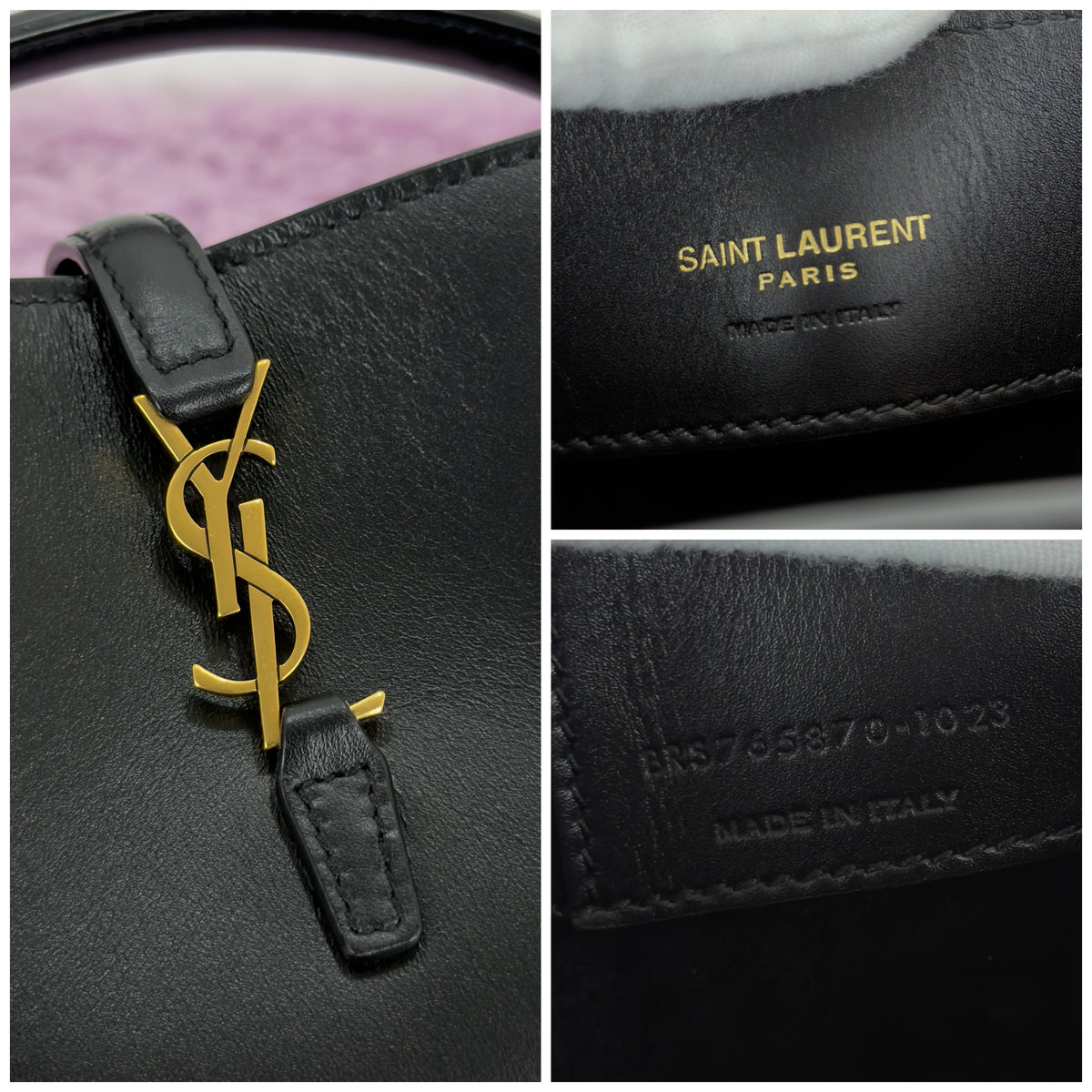 Saint Laurent Le 37 Mini In Shiny Leather