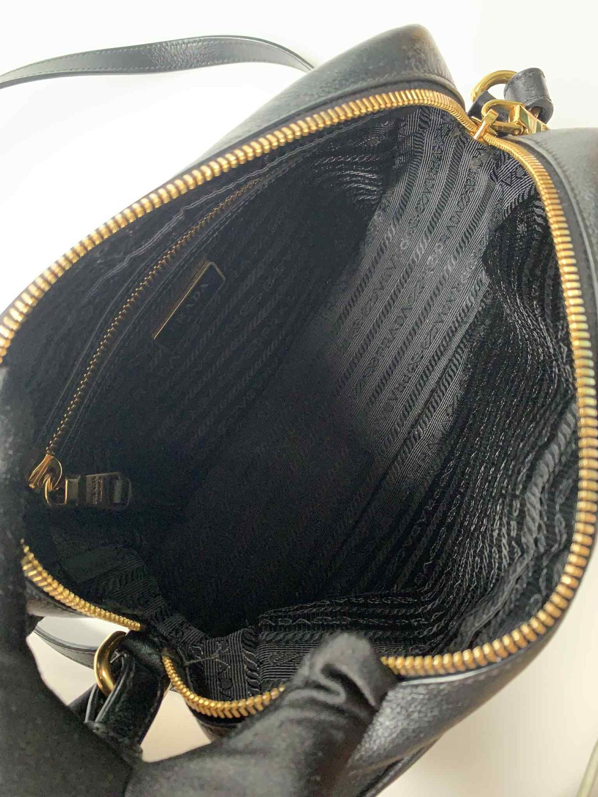 Prada Embossed Logo Camera Bag