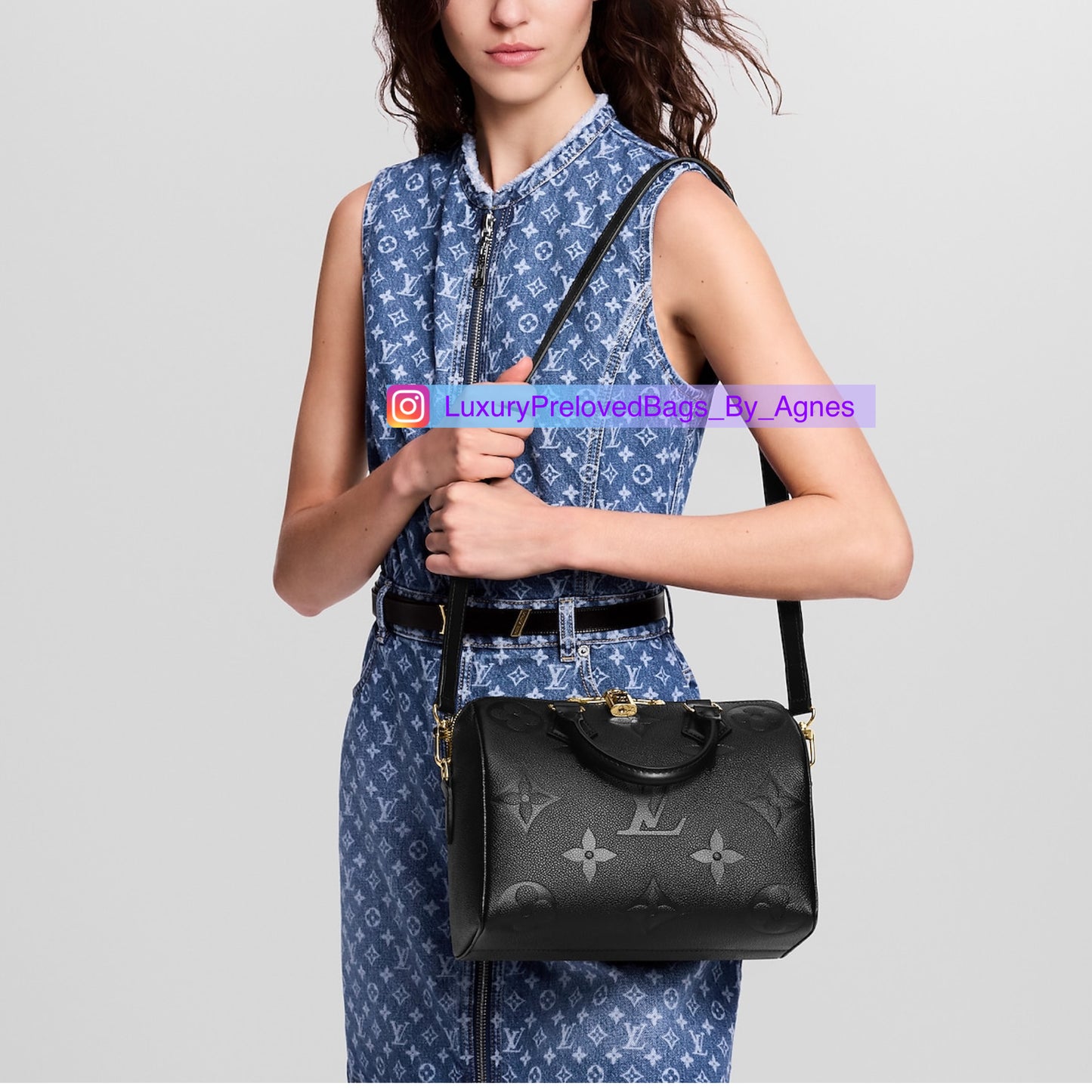 Louis Vuitton Speedy 25 Bandoulière 25 Monogram Empreinte