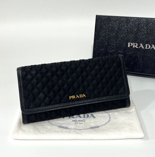 Prada Quilted Nylon Long Wallet