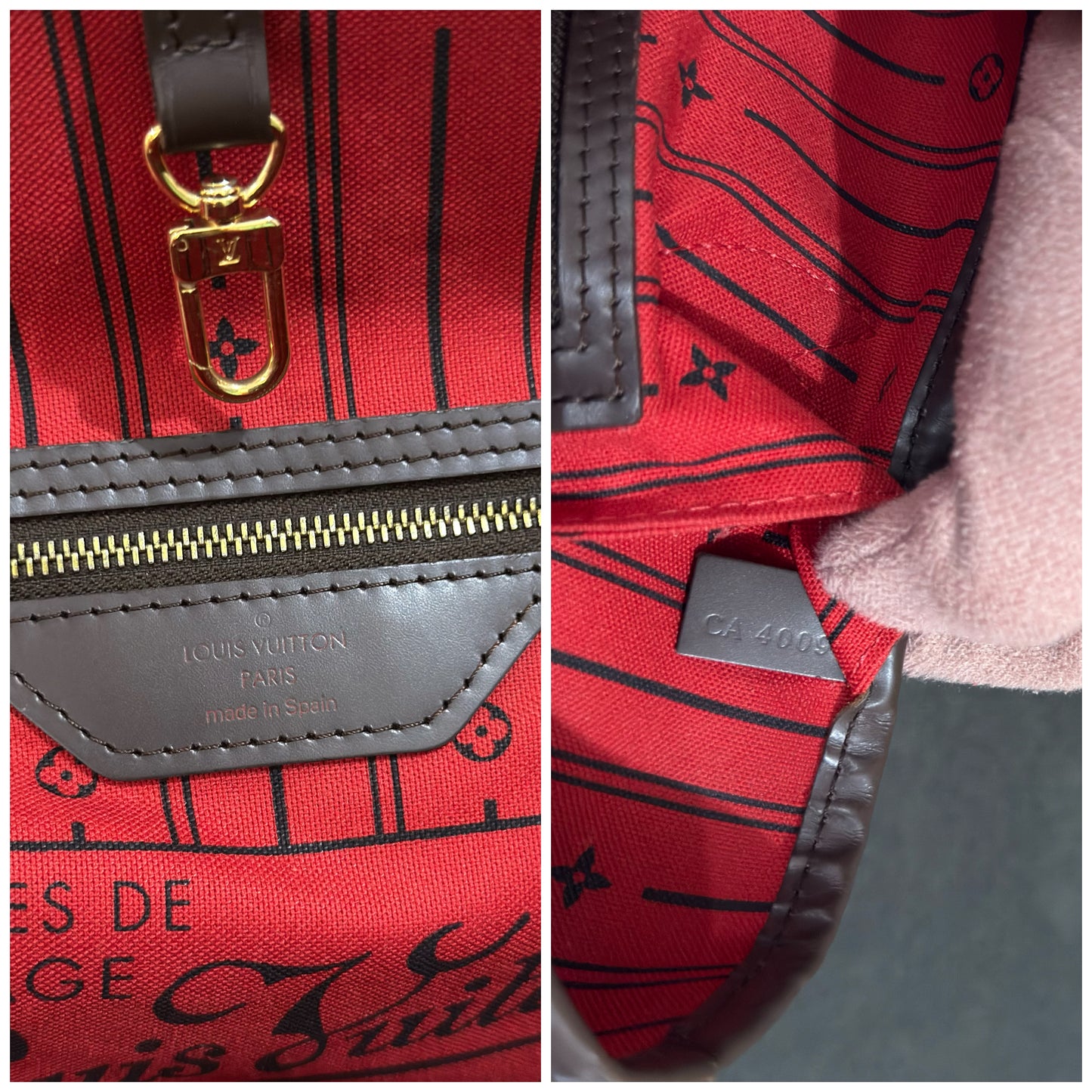 Louis Vuitton Neverful MM Damier Ebene