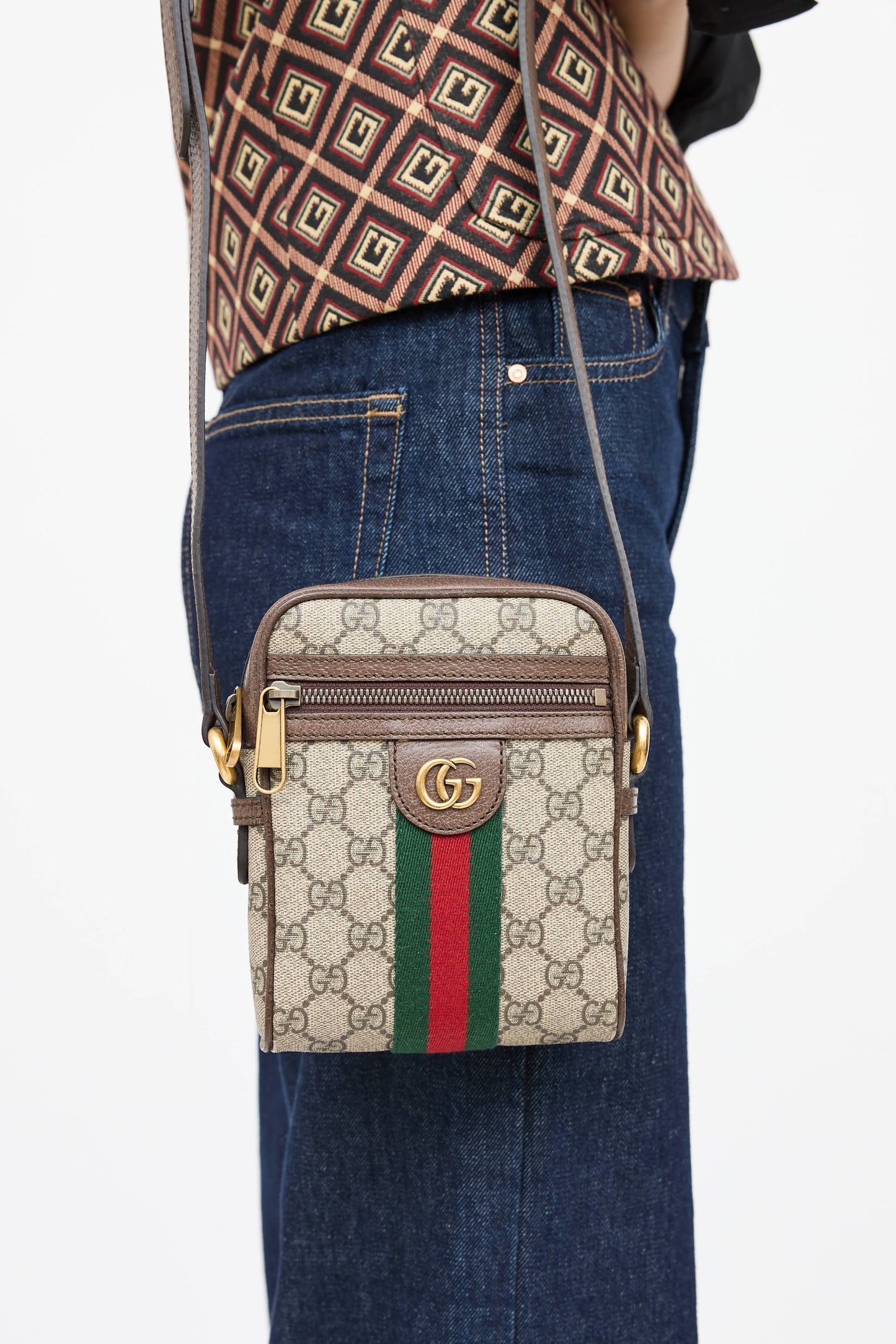 Gucci Ophidia GG Supreme Mini Messenger Bag