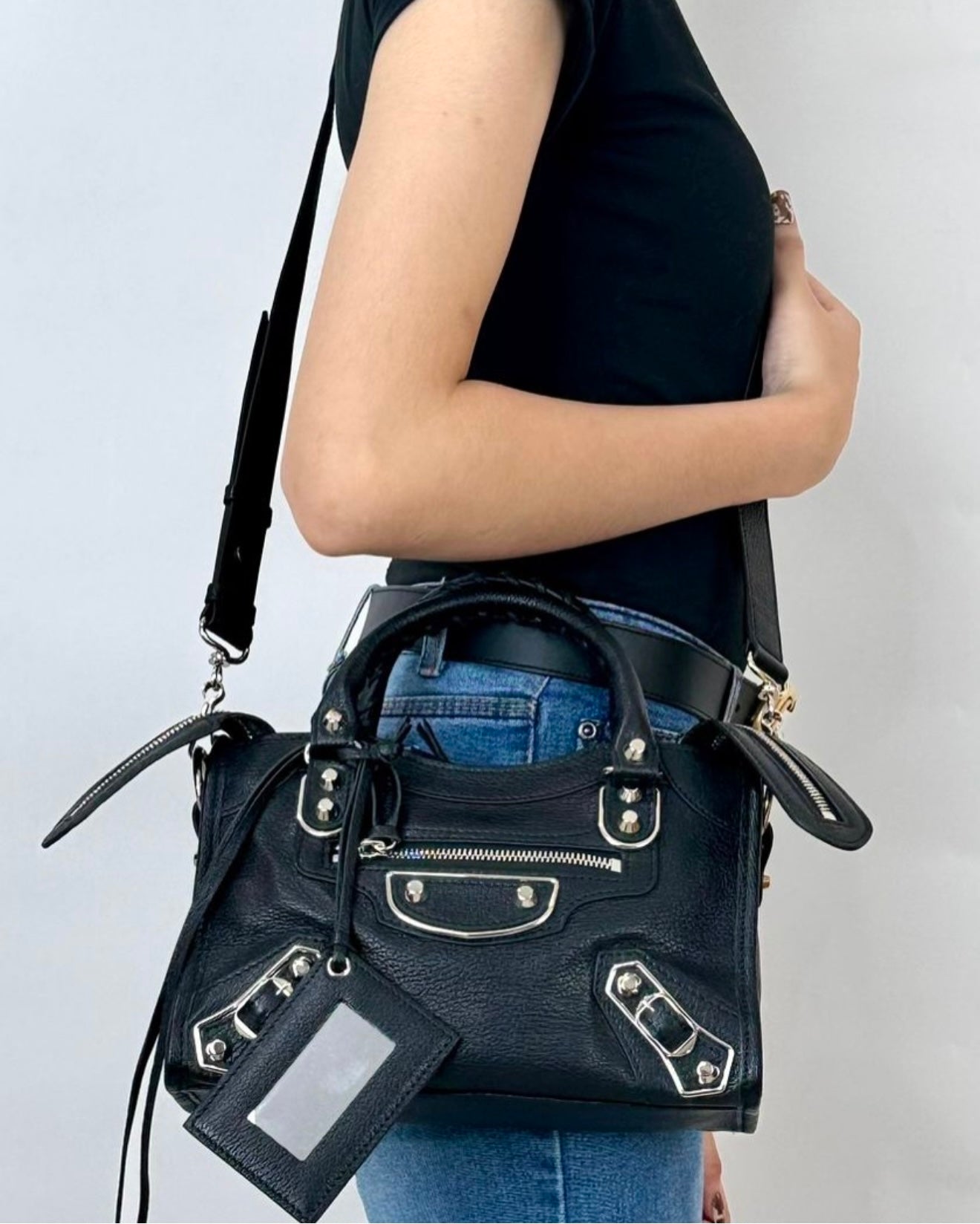 Baleciaga Metallic Edge City Mini