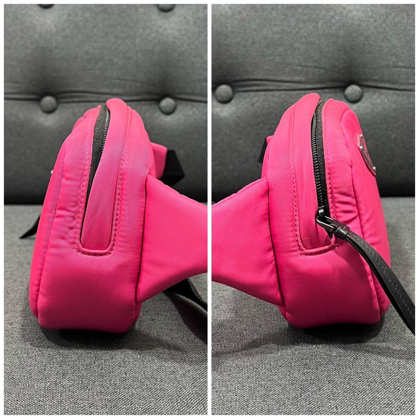 Prada Tessuto Nylon Soft Belt Bag Pink