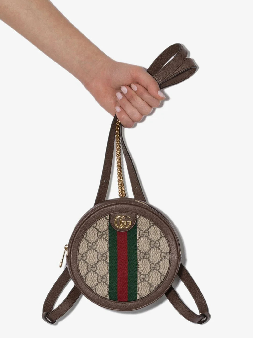 Gucci Mini GG Supreme Round Ophidia Backpack