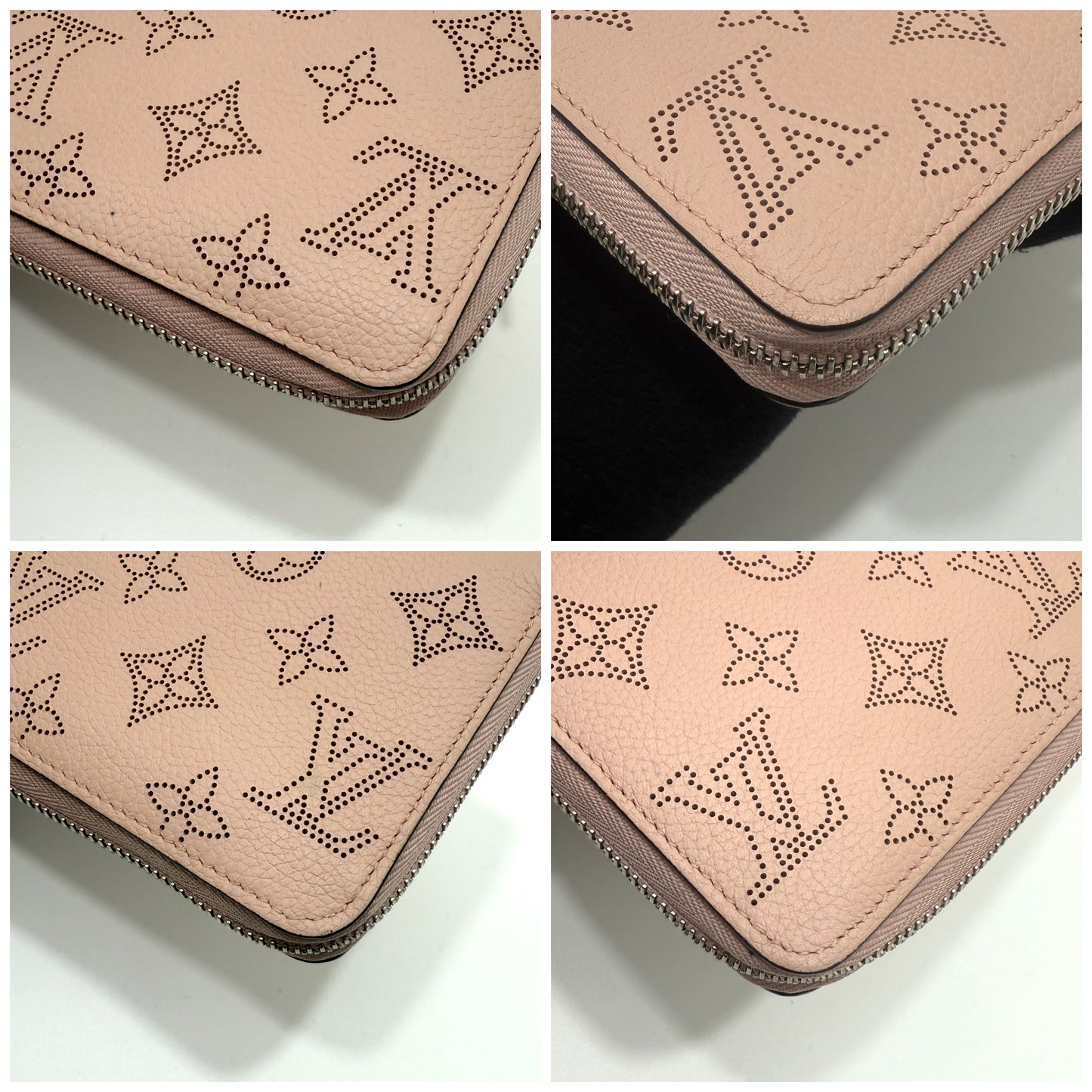 Louis Vuitton Magnolia Pink Monogram Mahina Zippy Wallet