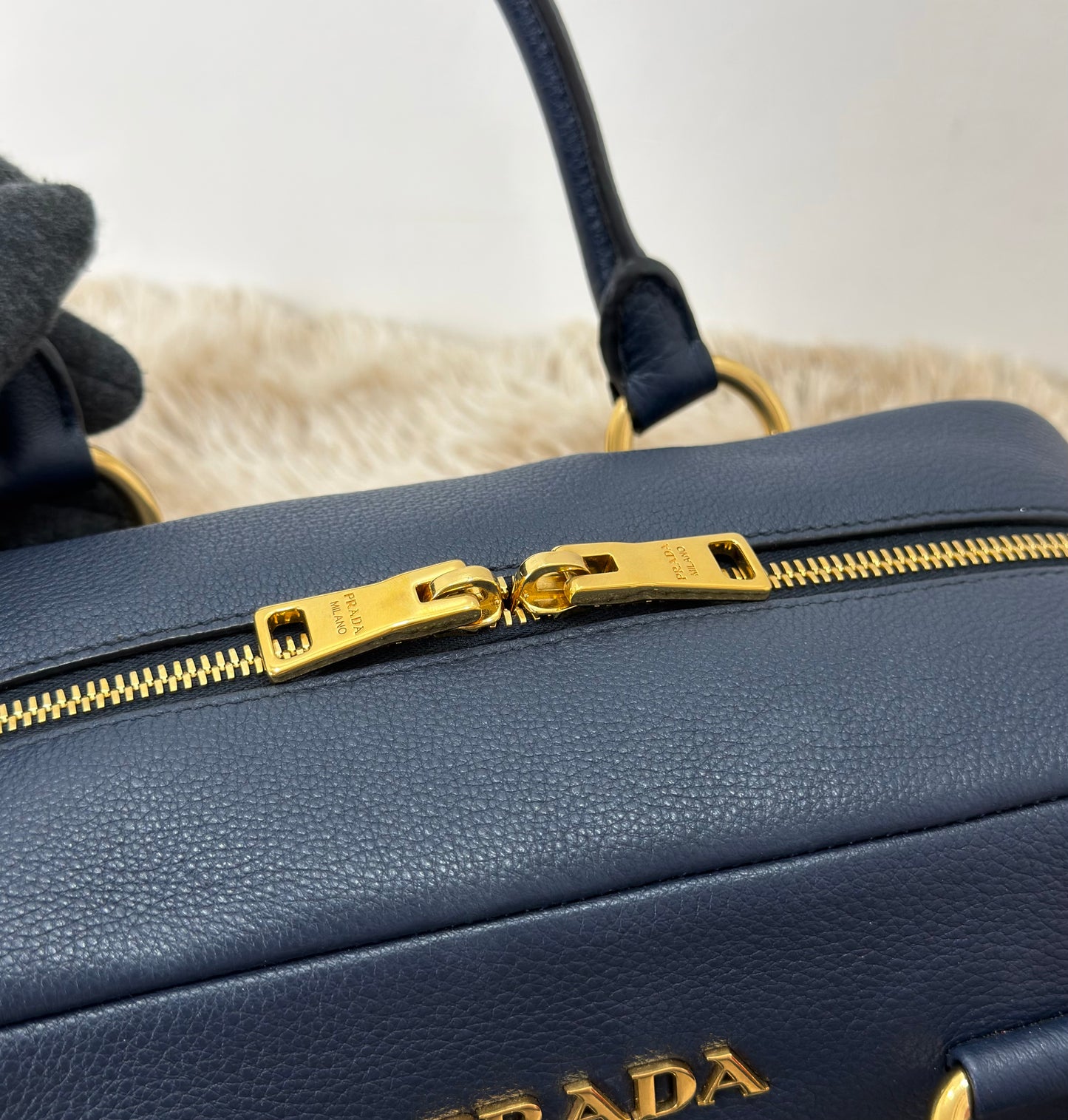 Prada Vitello Phenix Bauletto Bag