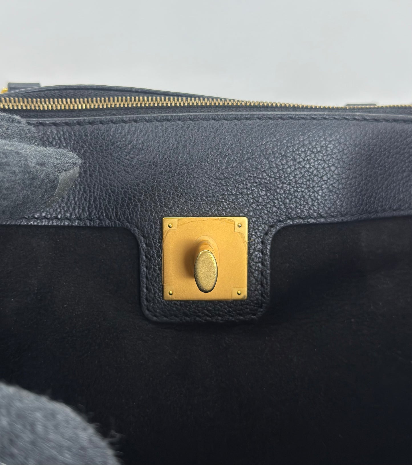 Louis Vuitton Black Leather Lockme Convertible Tote Bag