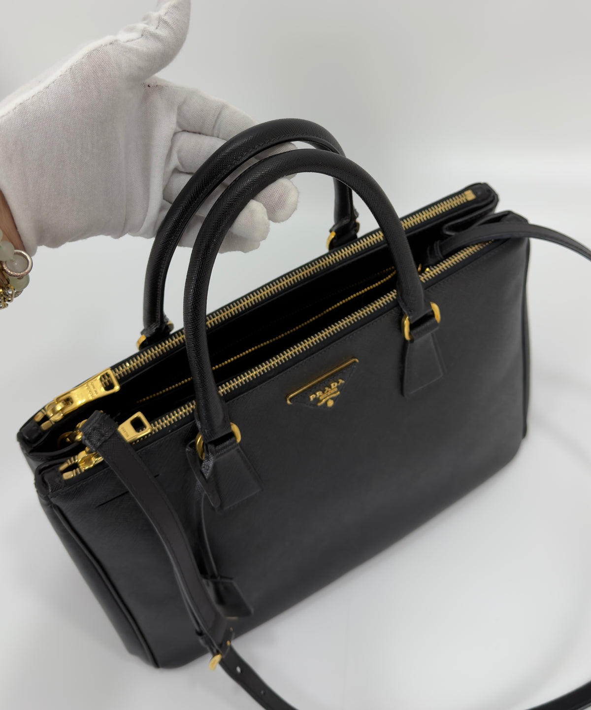 Prada Black Saffiano Leather Galleria Bag