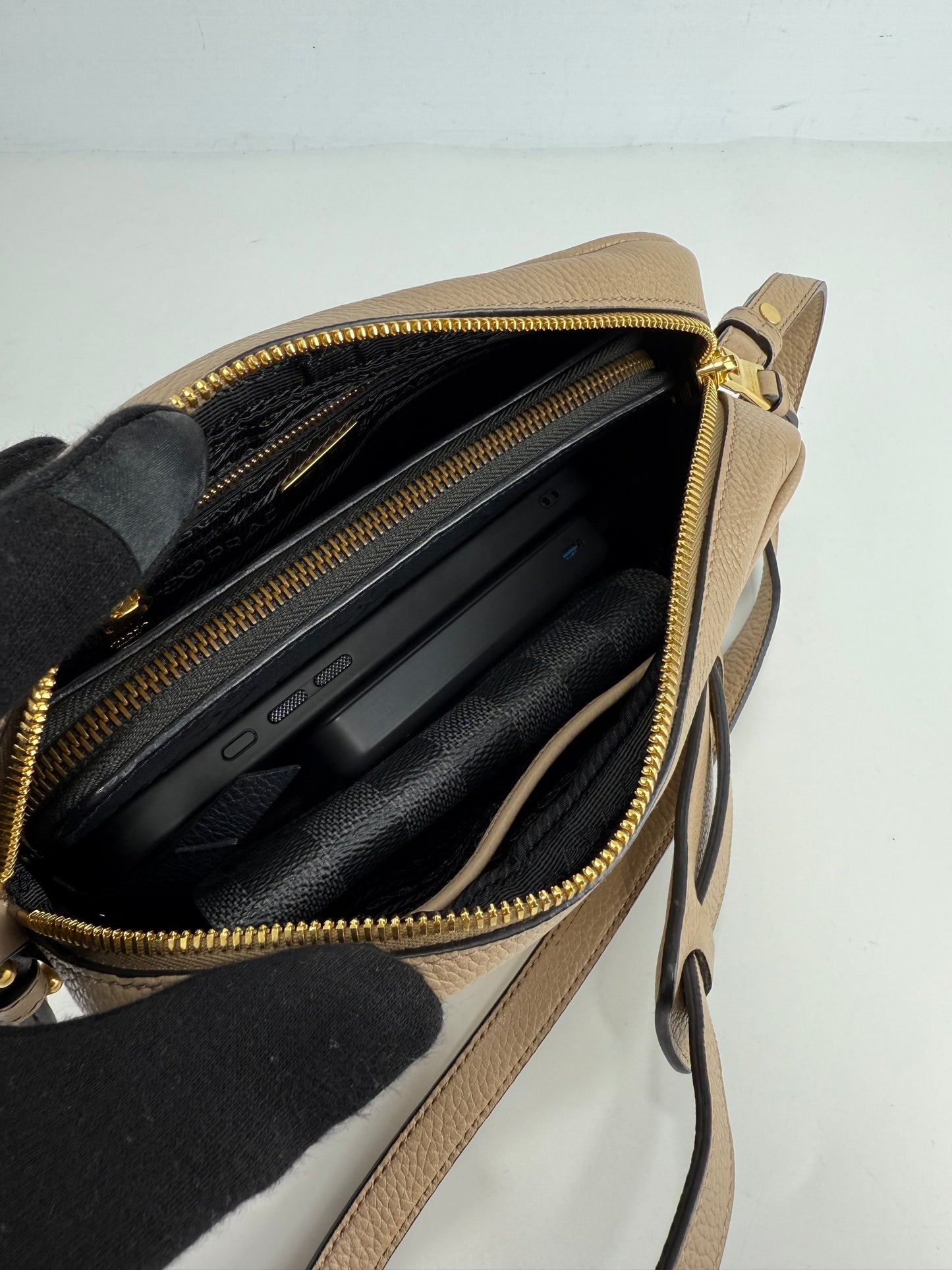 Prada Vitello Phenix Leather Cammeo Small Size