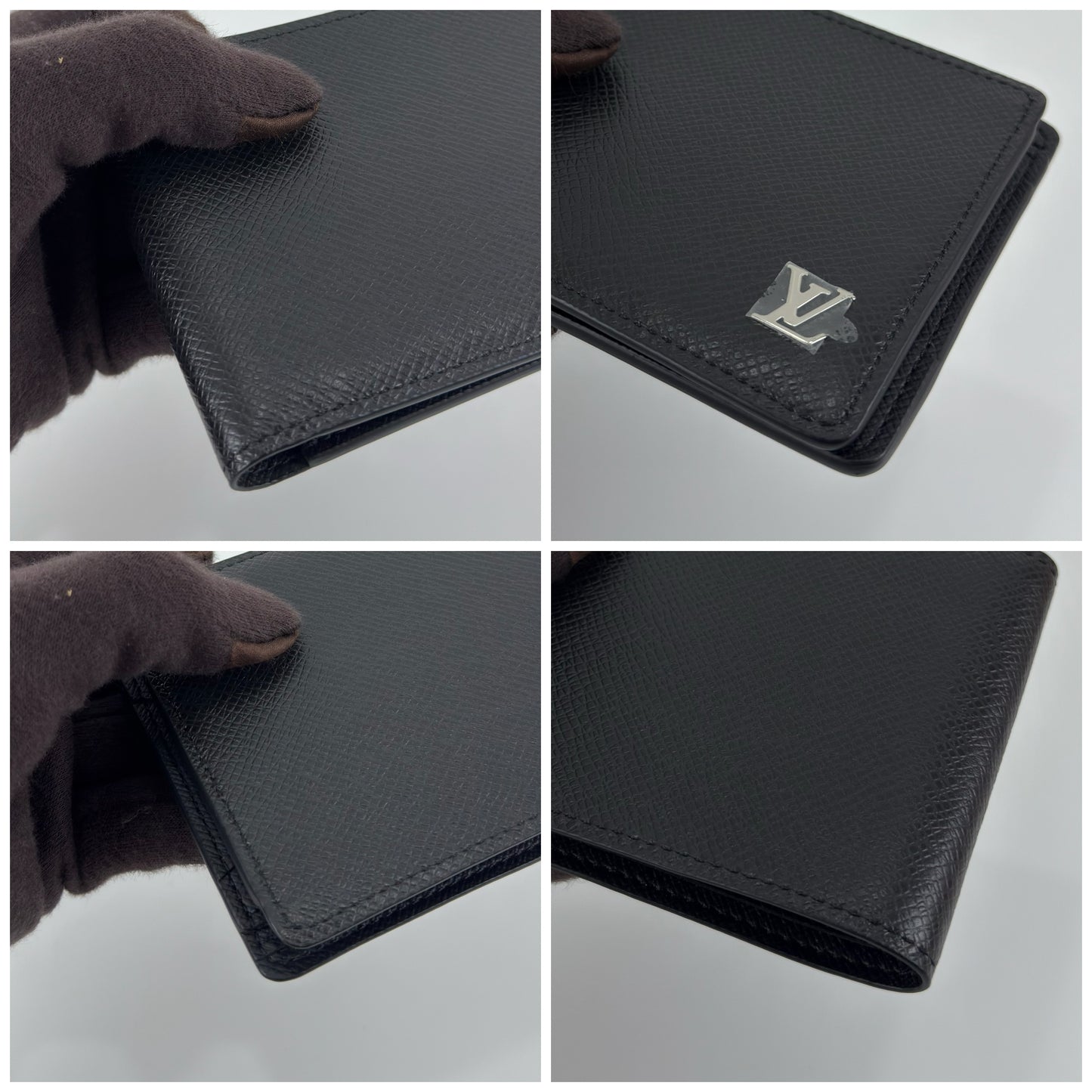 Louis Vuitton Multiple Wallet In Black Taiga Leather ( 3)