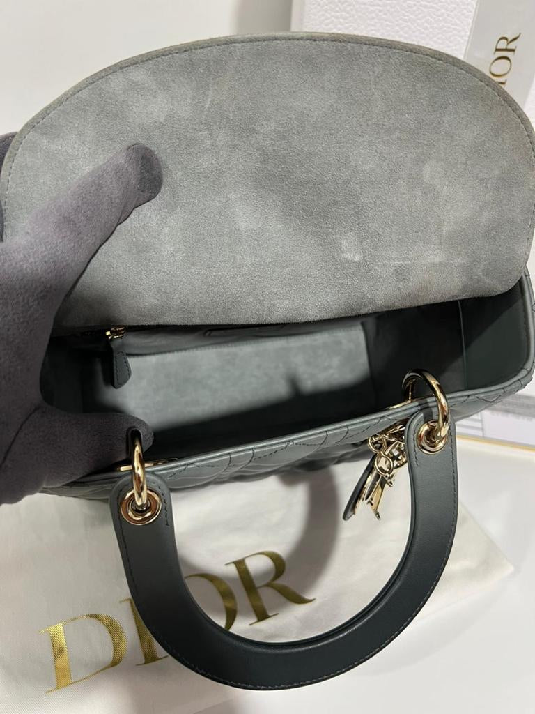 Lady Dior Medium Ombre Gradient Black-Grey