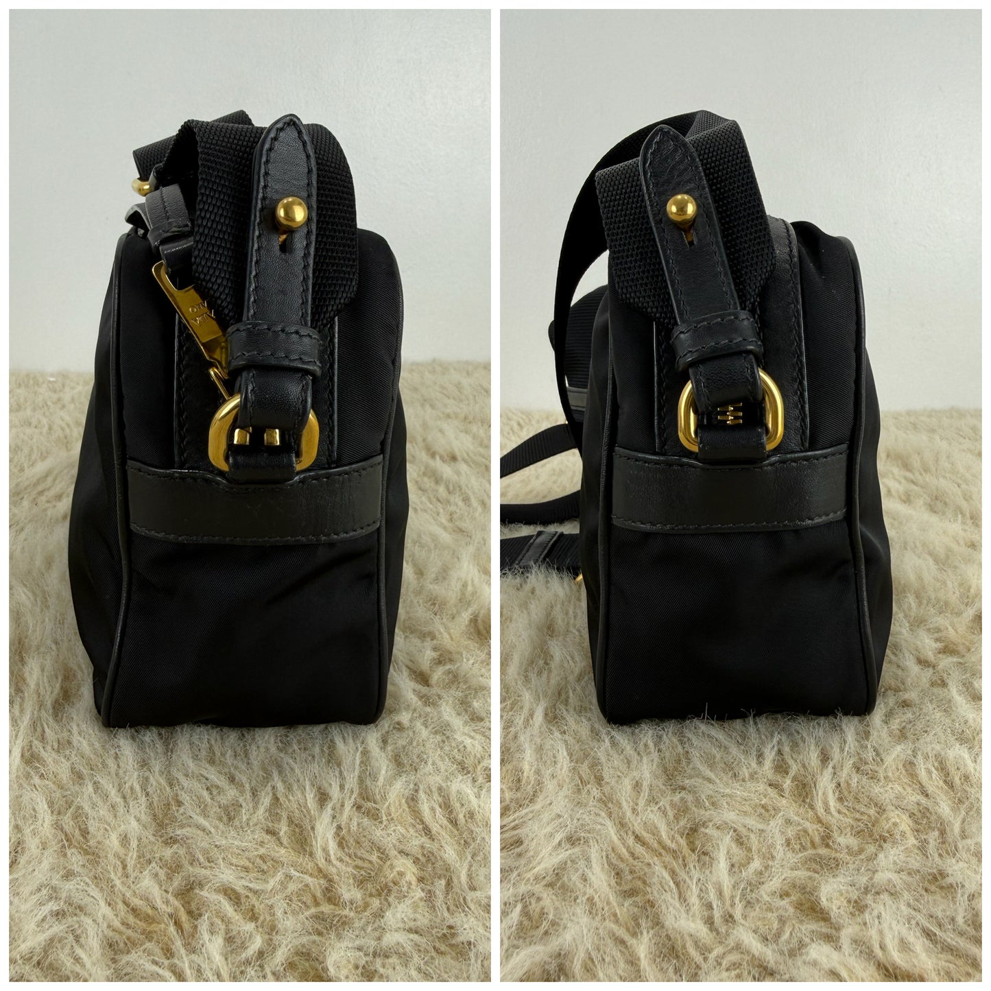 Prada Tessuto Nylon Camera Crossbody Bag