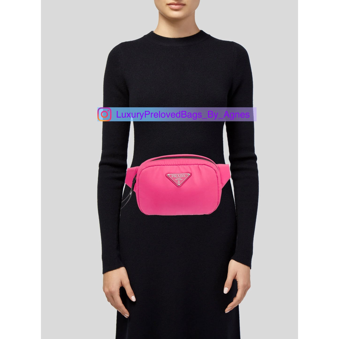 Prada Tessuto Nylon Soft Belt Bag Pink
