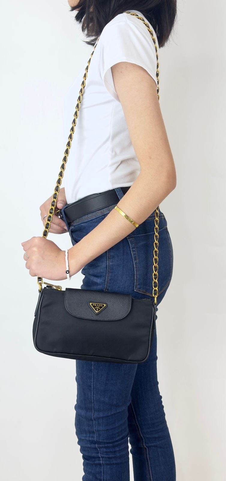 Prada Tessuto Saffiano Bandoliera