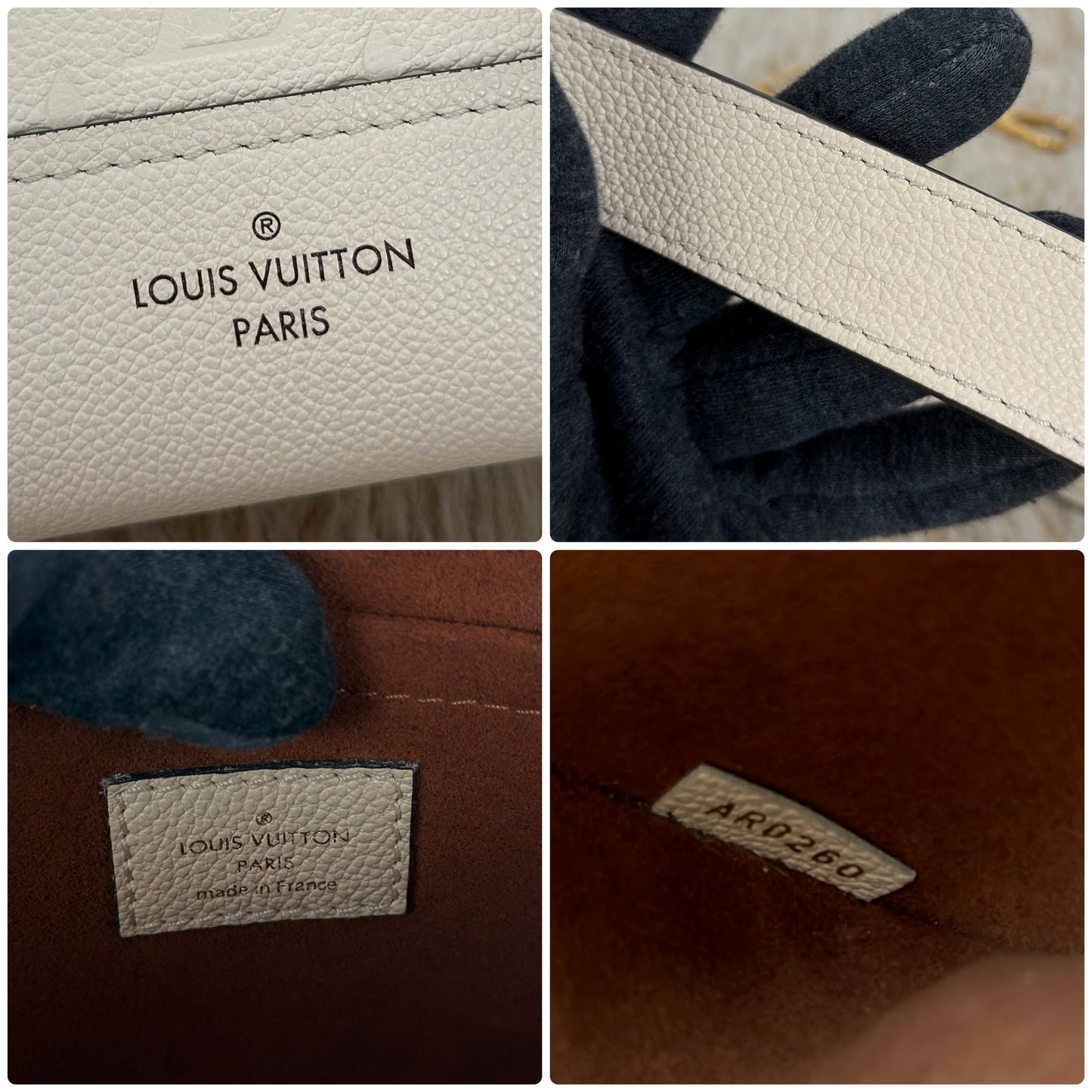 Louis Vuitton Monogram Empreinte Neo Alma BB Creme
