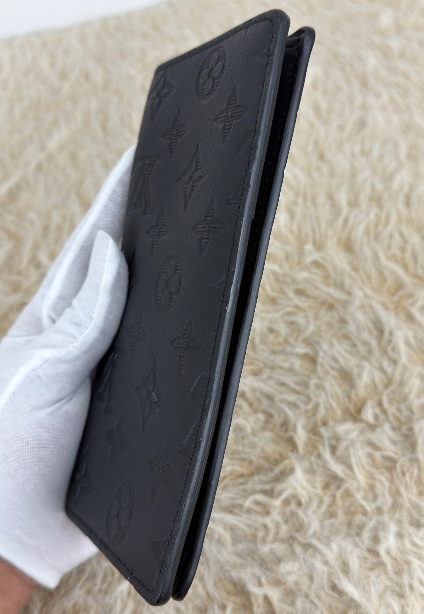 Louis Vuitton Brazza Wallet In Monogram Shadow Black