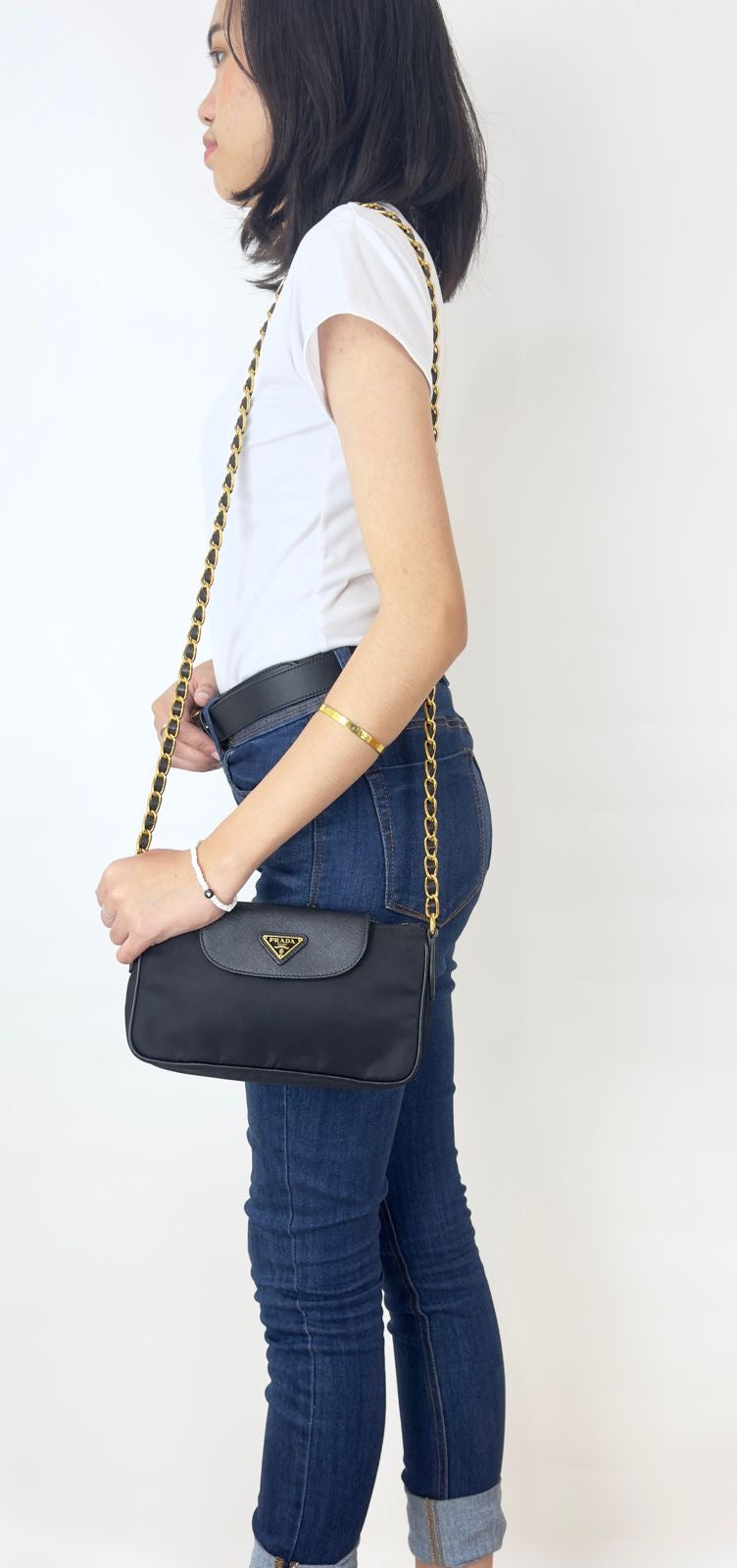 Prada Tessuto Saffiano Bandoliera