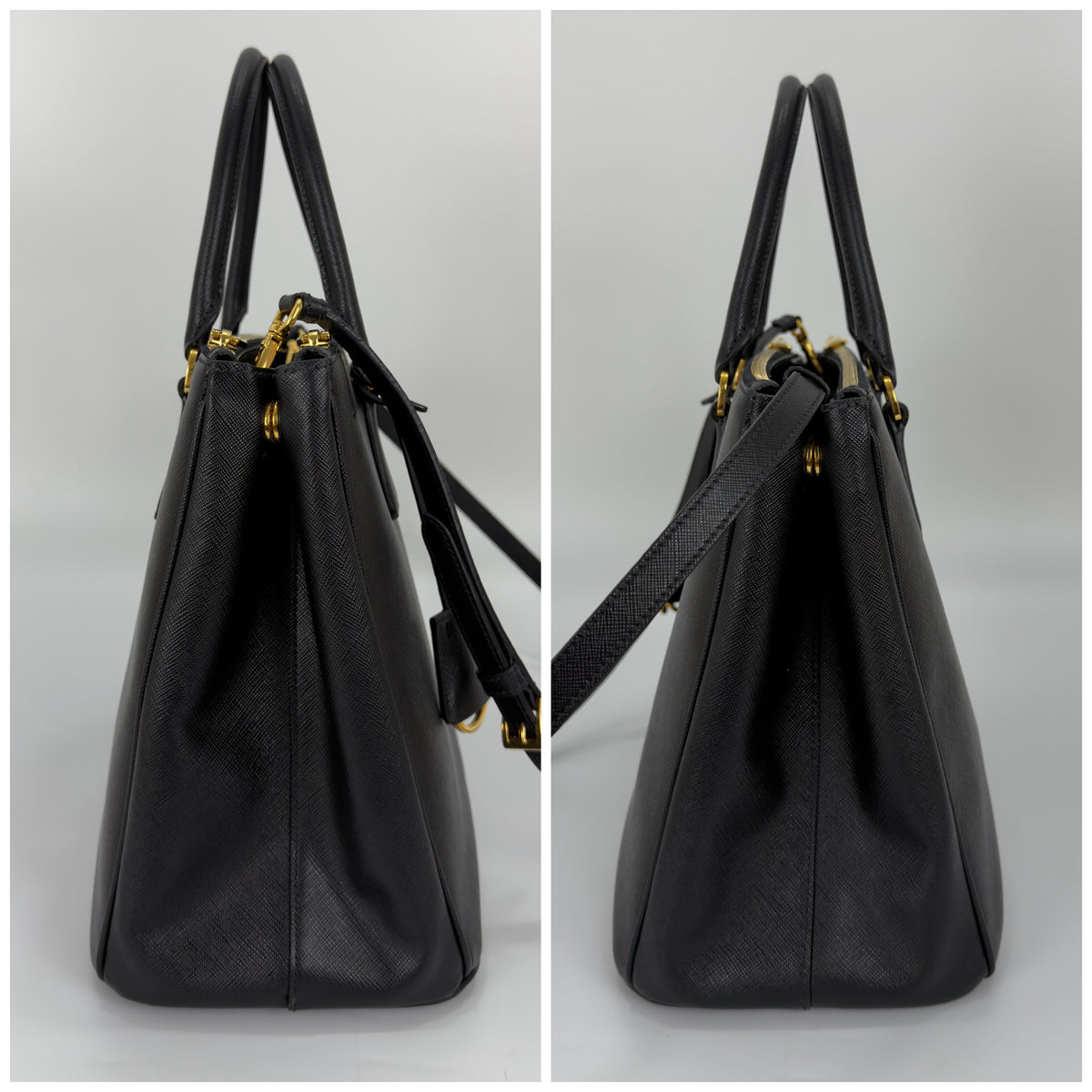 Prada Black Saffiano Leather Galleria Bag