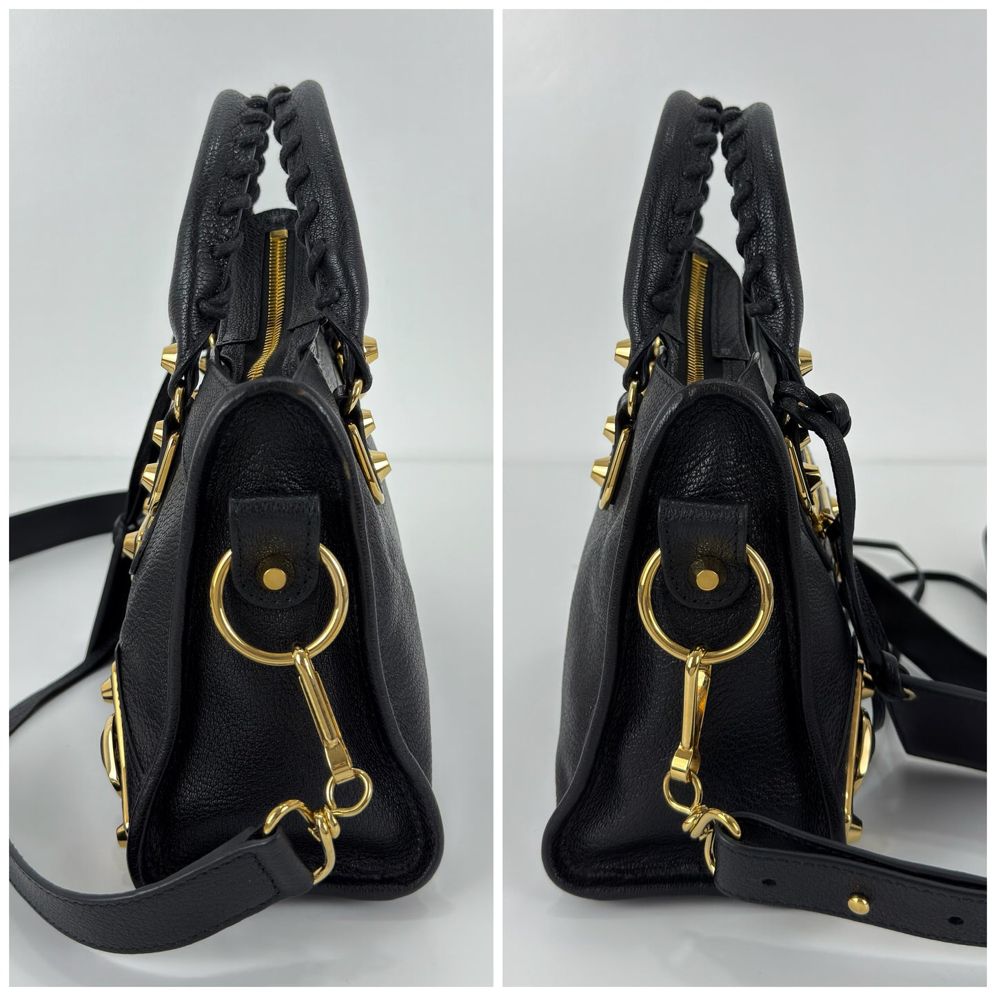 Balenciaga Black Leather Mini Classic Metallic
Edge City Bag