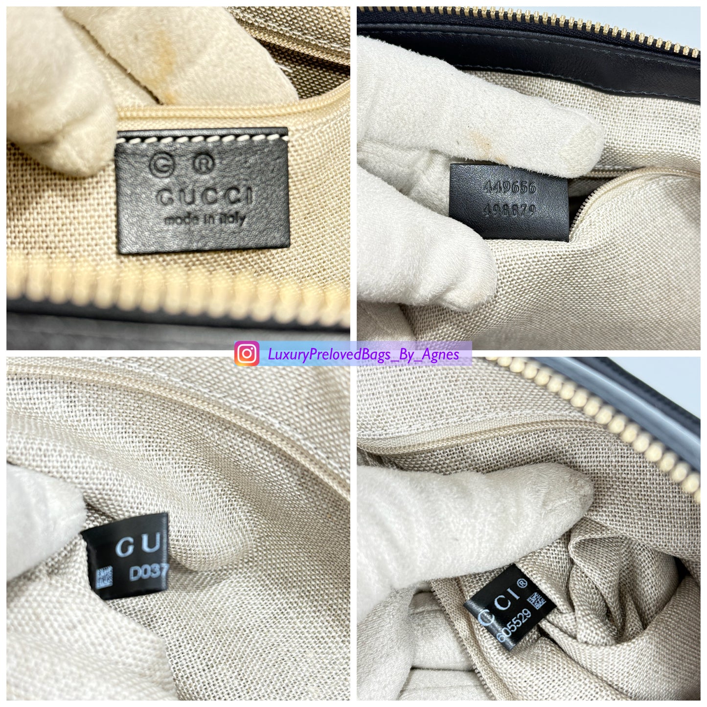 Gucci Microguccissima Tote Bag Black Leather