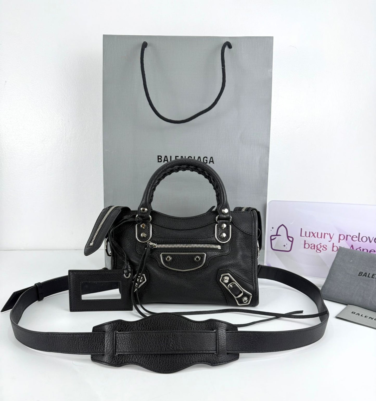 Balenciaga City metallic edge in MINI