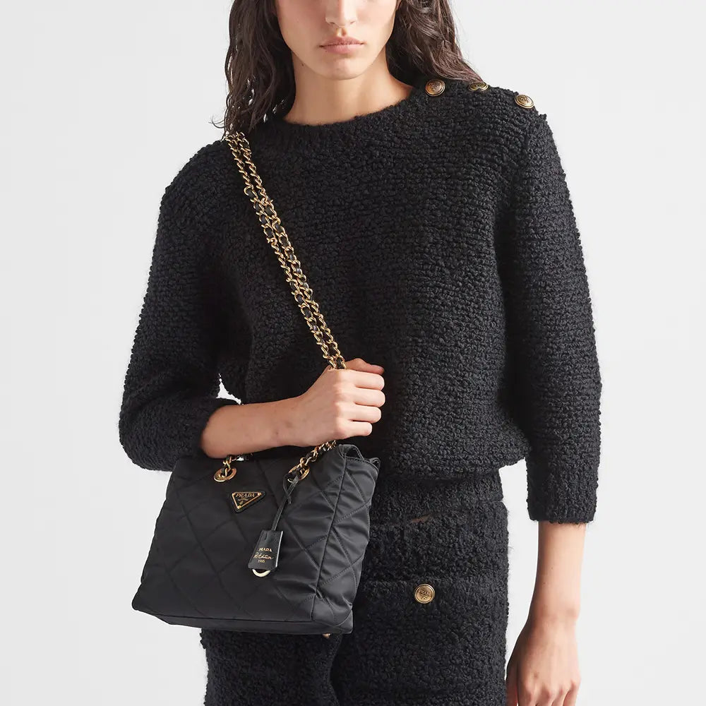Prada Re - Edition 1995 Quilted Nylon Chain Tote
