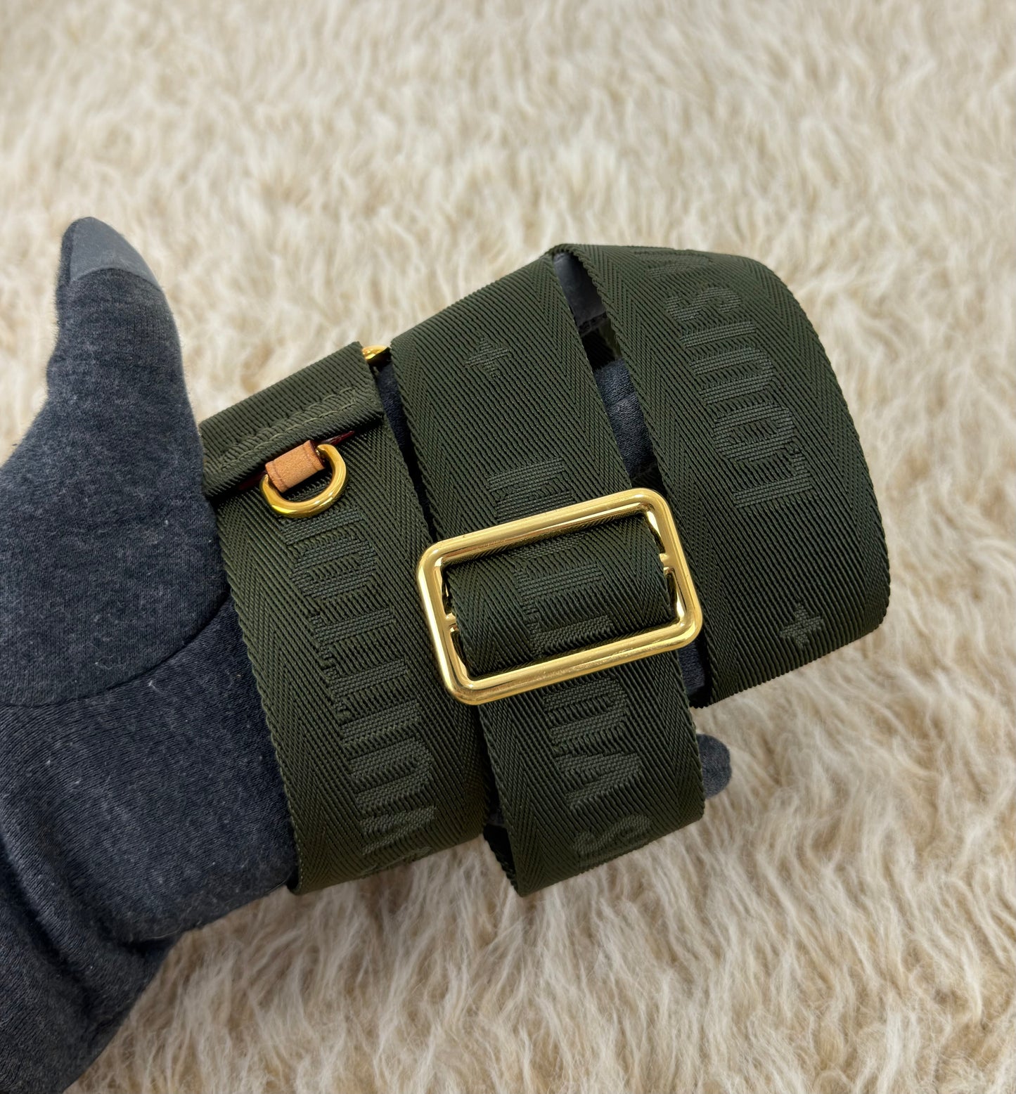 Louis Vuitton Khaki Green Multi Pochette Accessories Strap