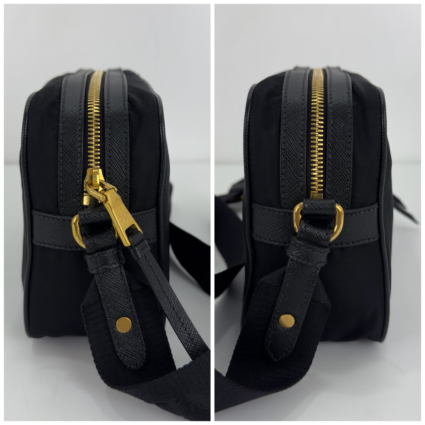 Prada Black Tessuto Nylon Camera Bag 1BH089