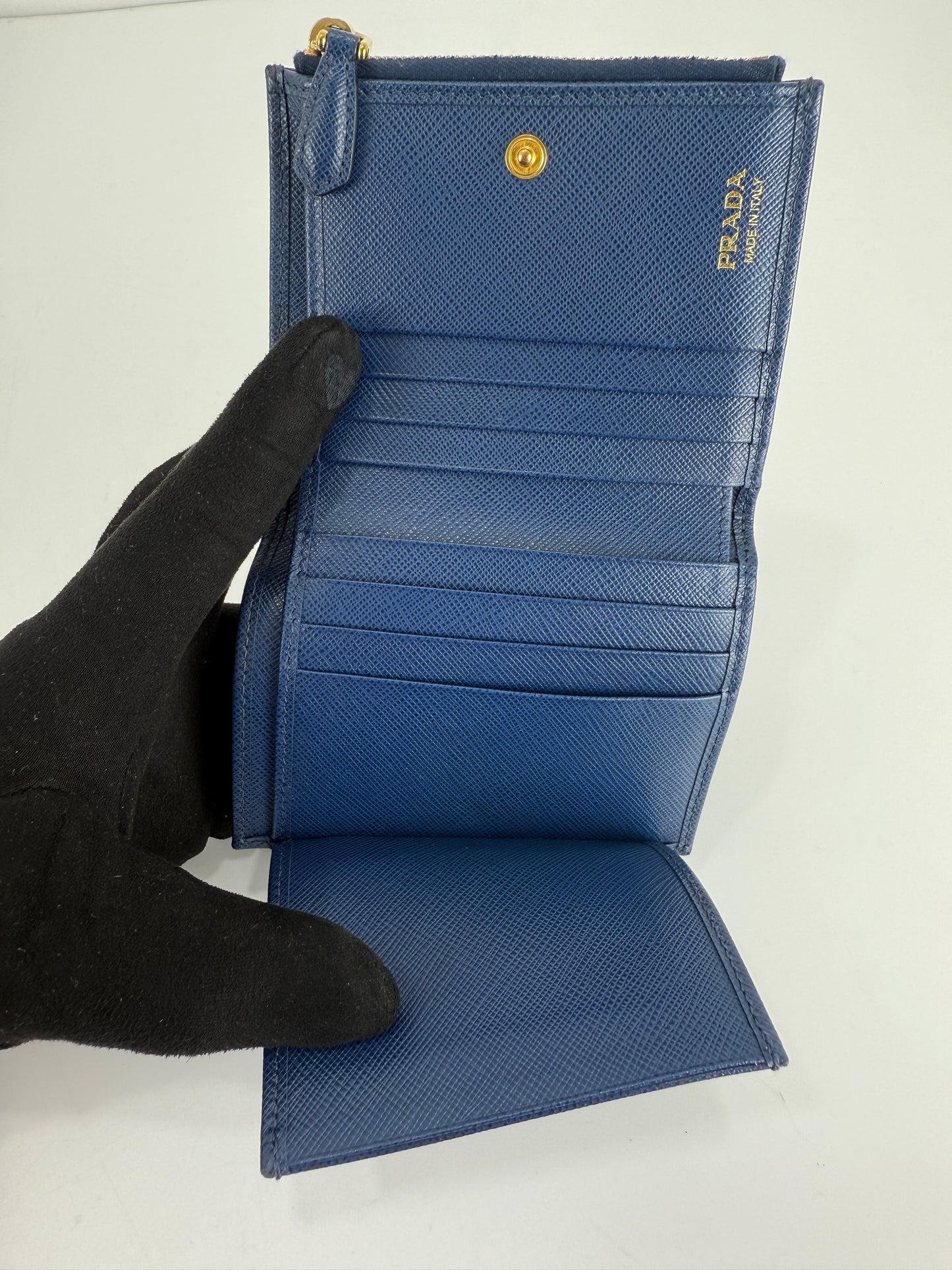 Prada Saffiano Leather Compact Wallet